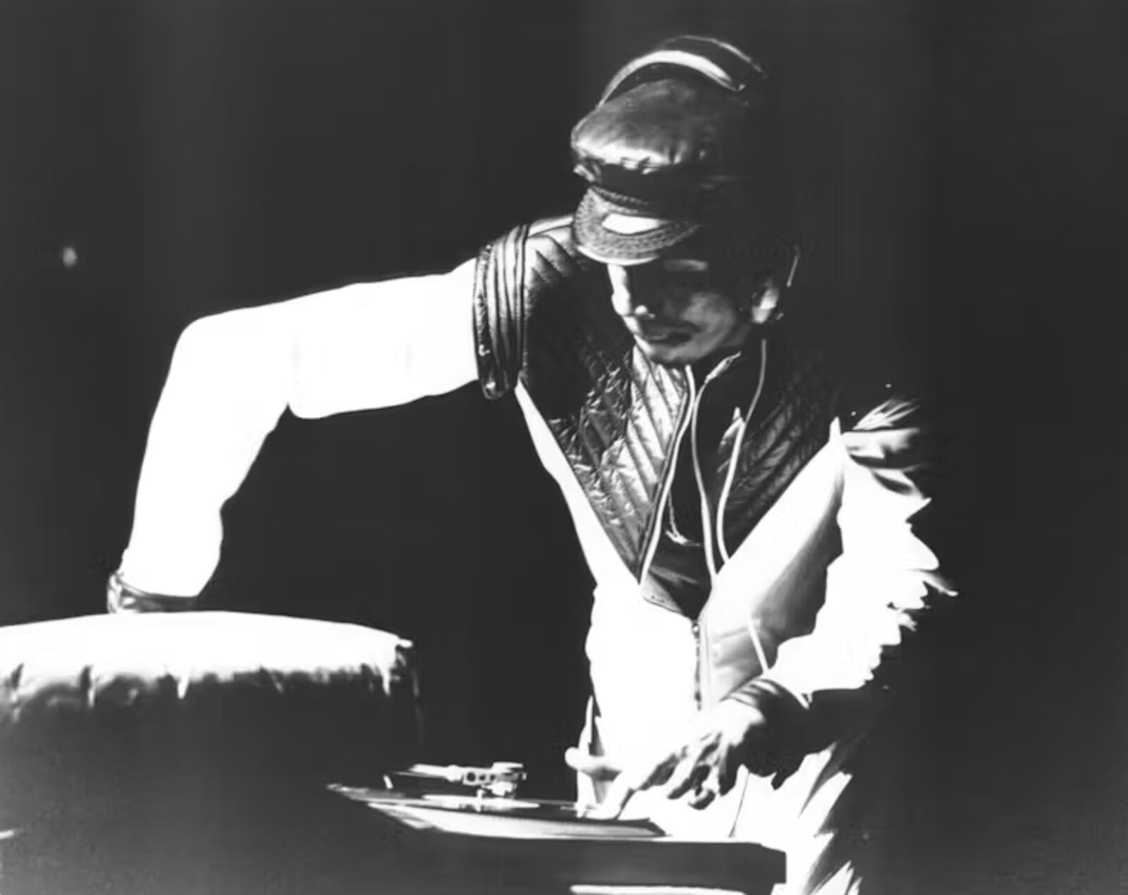 Grandmaster Flash scratching in Los Angeles in 1982. CHRIS WALTER/WIREIMAGE