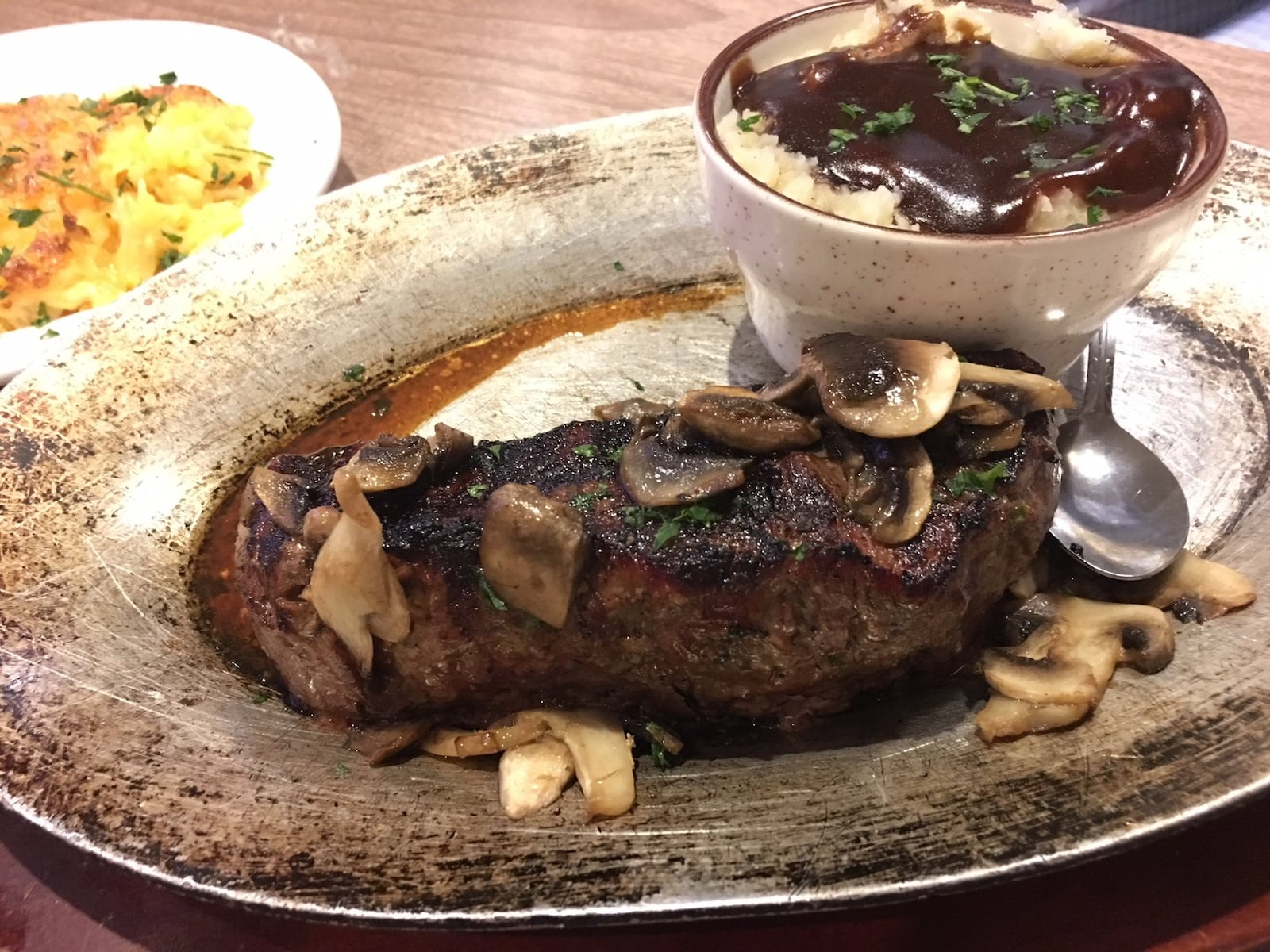 The New York Strip Steak at The Tavernette in Medway. CONTRIBUTED PHOTO BY ALEXIS LARSEN