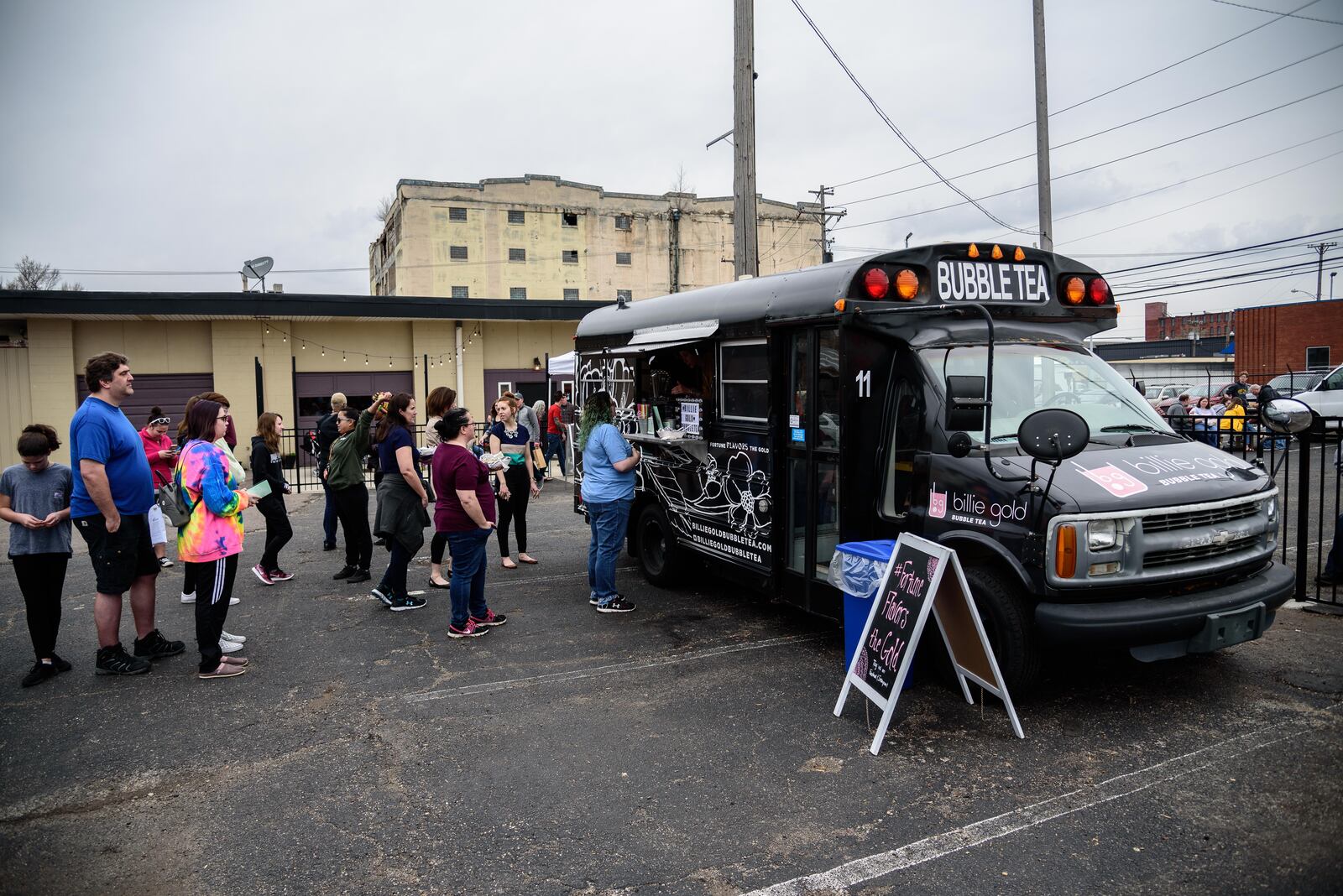 Monthly brunch food truck rallies returned to the Yellow Cab in Dayton on Sunday, April 7. The food trucks in attendance included El Meson, Drunken Waffle, Twisted Taco, Greek Street Food Truck, Son of a Biscuit, EAT, Bricky Barrels Smoked BBQ LLC, Billie Gold Bubble Tea and Sweets on the Streets. TOM GILLIAM / CONTRIBUTING PHOTOGRAPHER