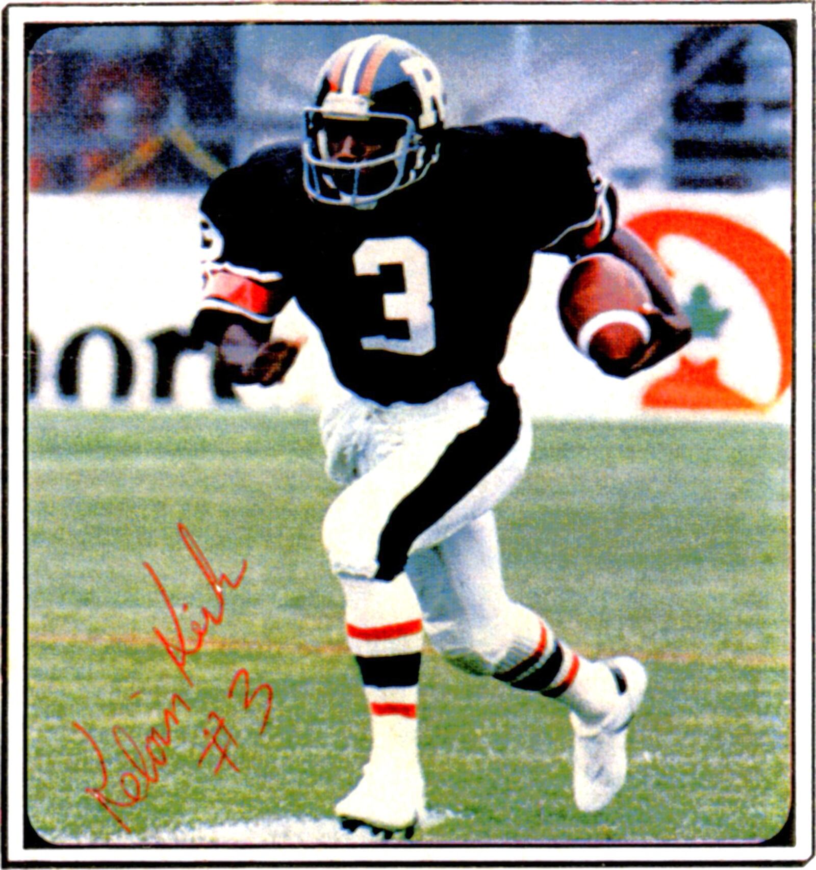 Kelvin Kirk during his Rider's tenure, as displayed on a CFL football card.