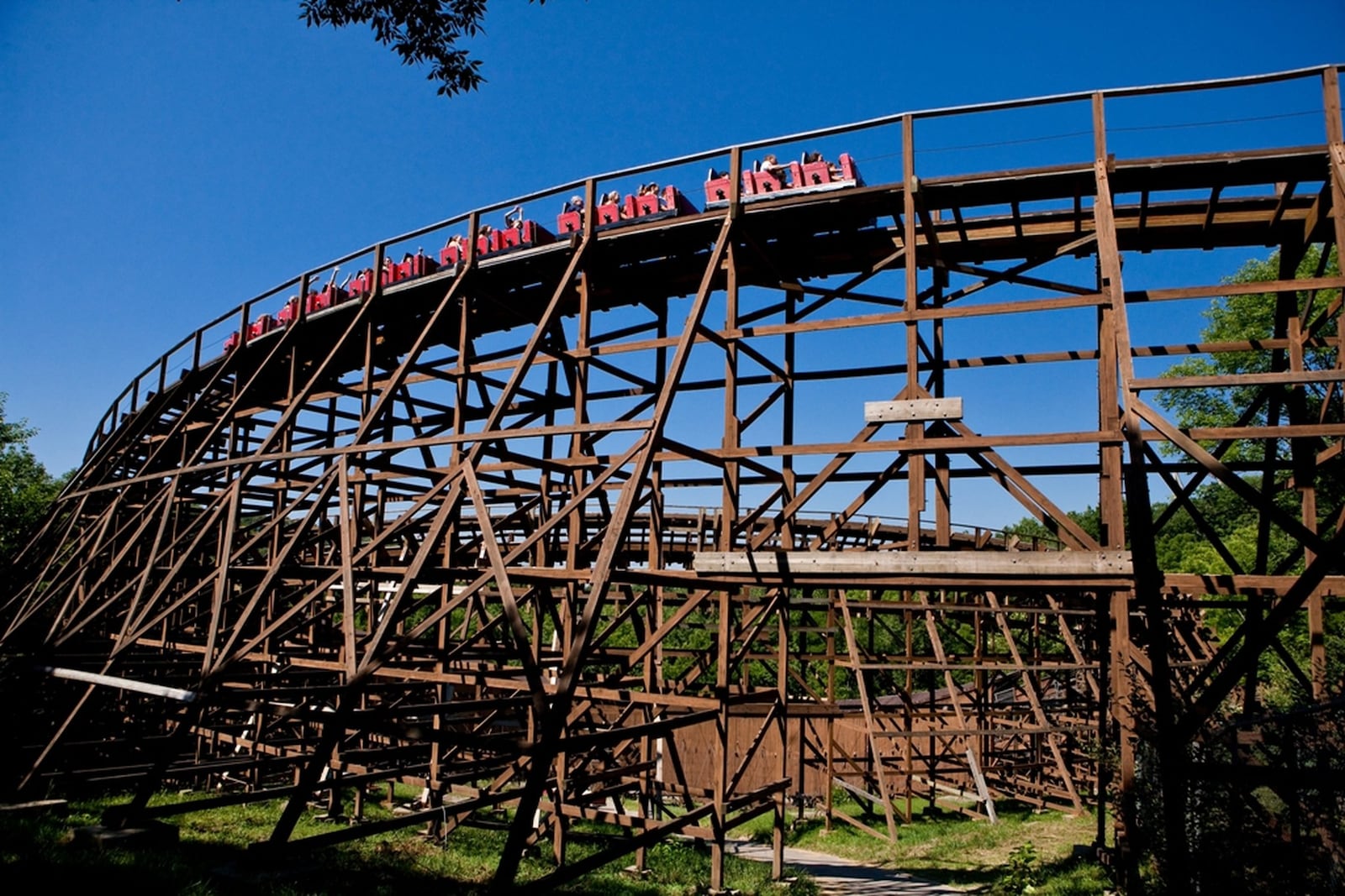 The Beast roller coaster at King’s Island amusement park.