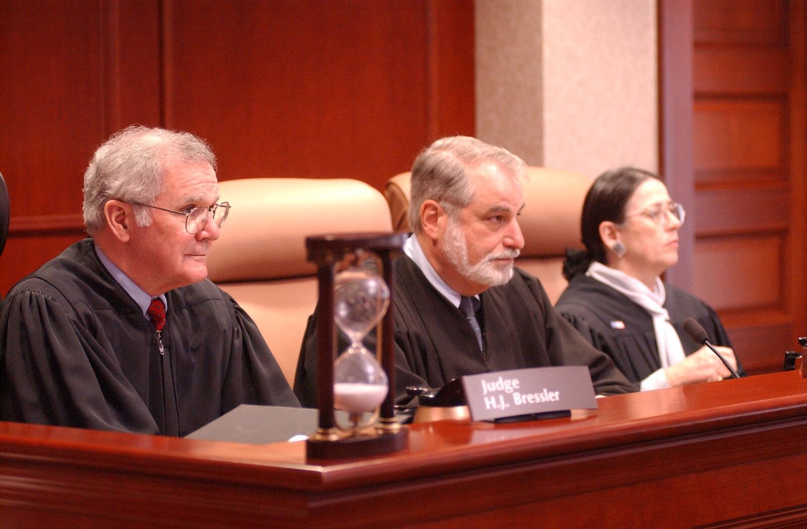 E.L. Hubbard/Journal-News
Judges Matthew Crehan, H.J. Bressler, and Patricia Oney presiding over a trial in this file photo.