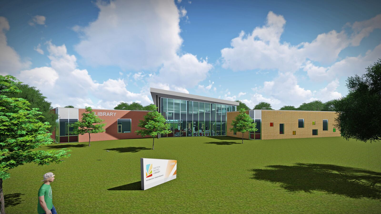 Graphic depiction of the future Wilmington-Stroop Branch Library.  CONTRIBUTED