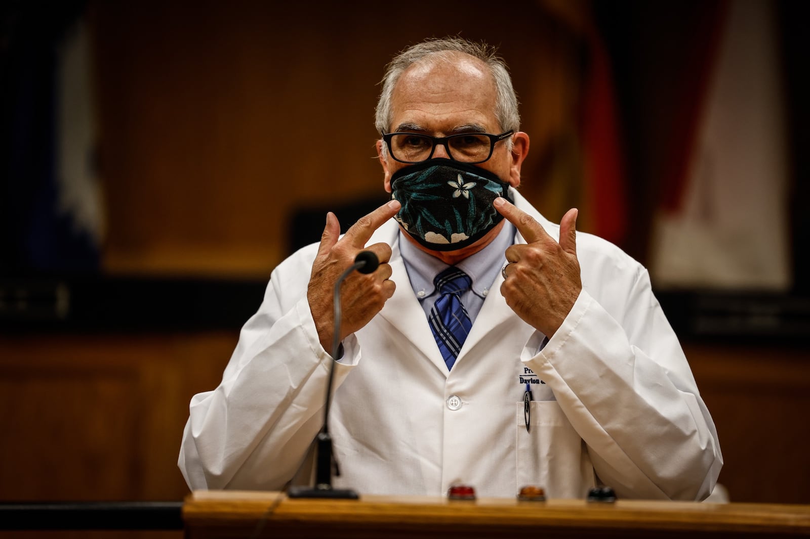 Medical director for Public Health - Dayton & Montgomery County, Dr. Michael Dohn discusses masking and COVID in 2021. Jim Noelker/Staff