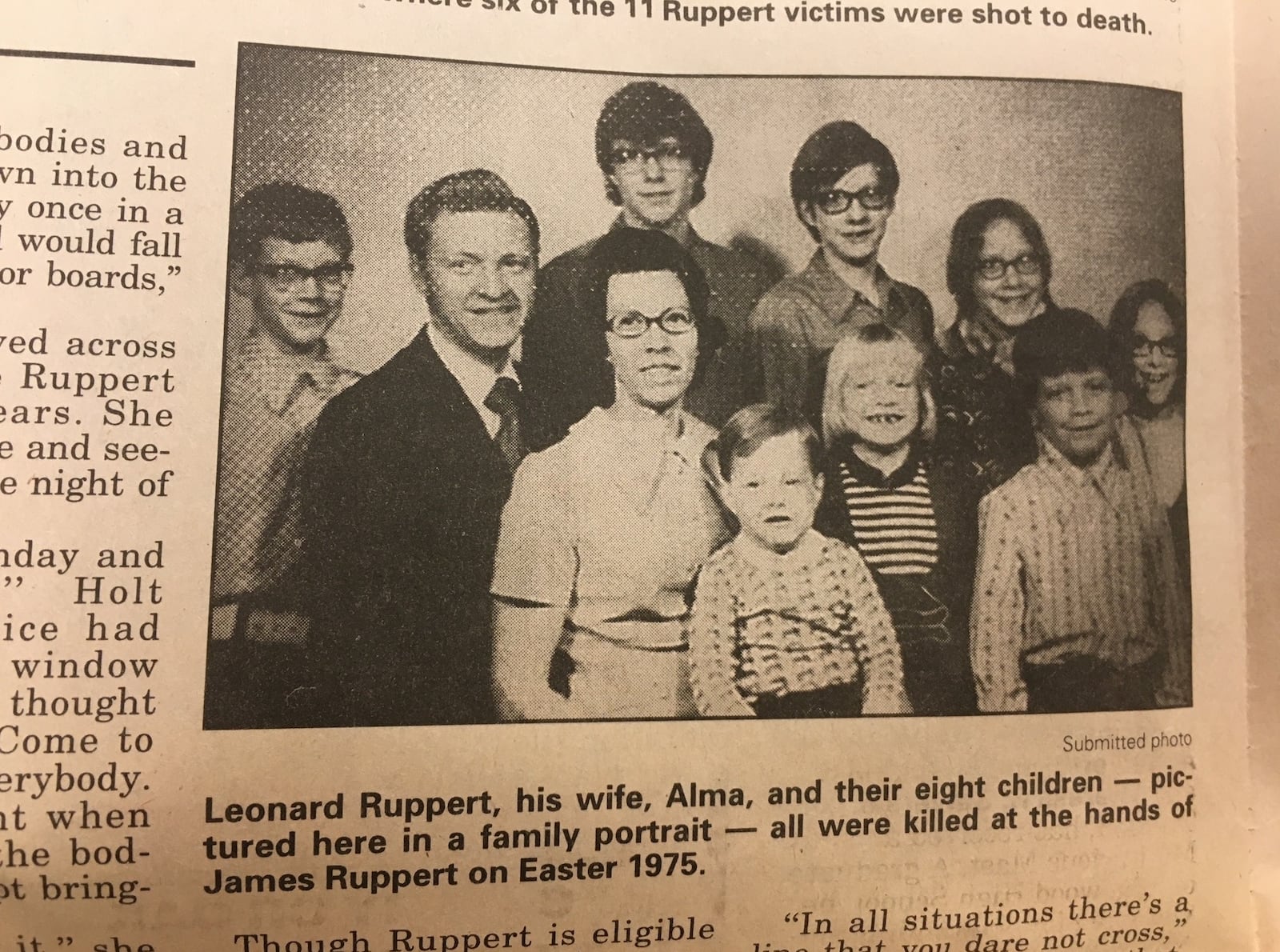 James Ruppert, a Hamilton man who killed 11 members of his family on Easter Sunday in 1975, has died in prison.