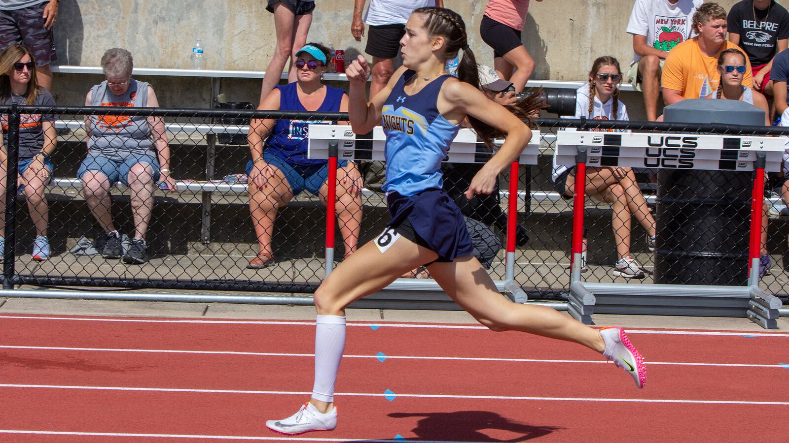 Legacy Christian junior Maddy Merritt placed second in the 400 meters in 57.20 seconds Saturday at the Division III state meet at Ohio State's Jesse Owens Memorial Stadium.