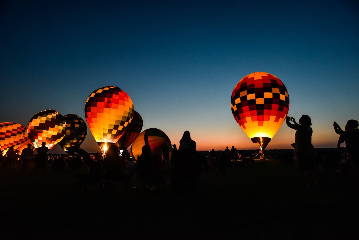 Ohio Challenge balloon glow and fireworks