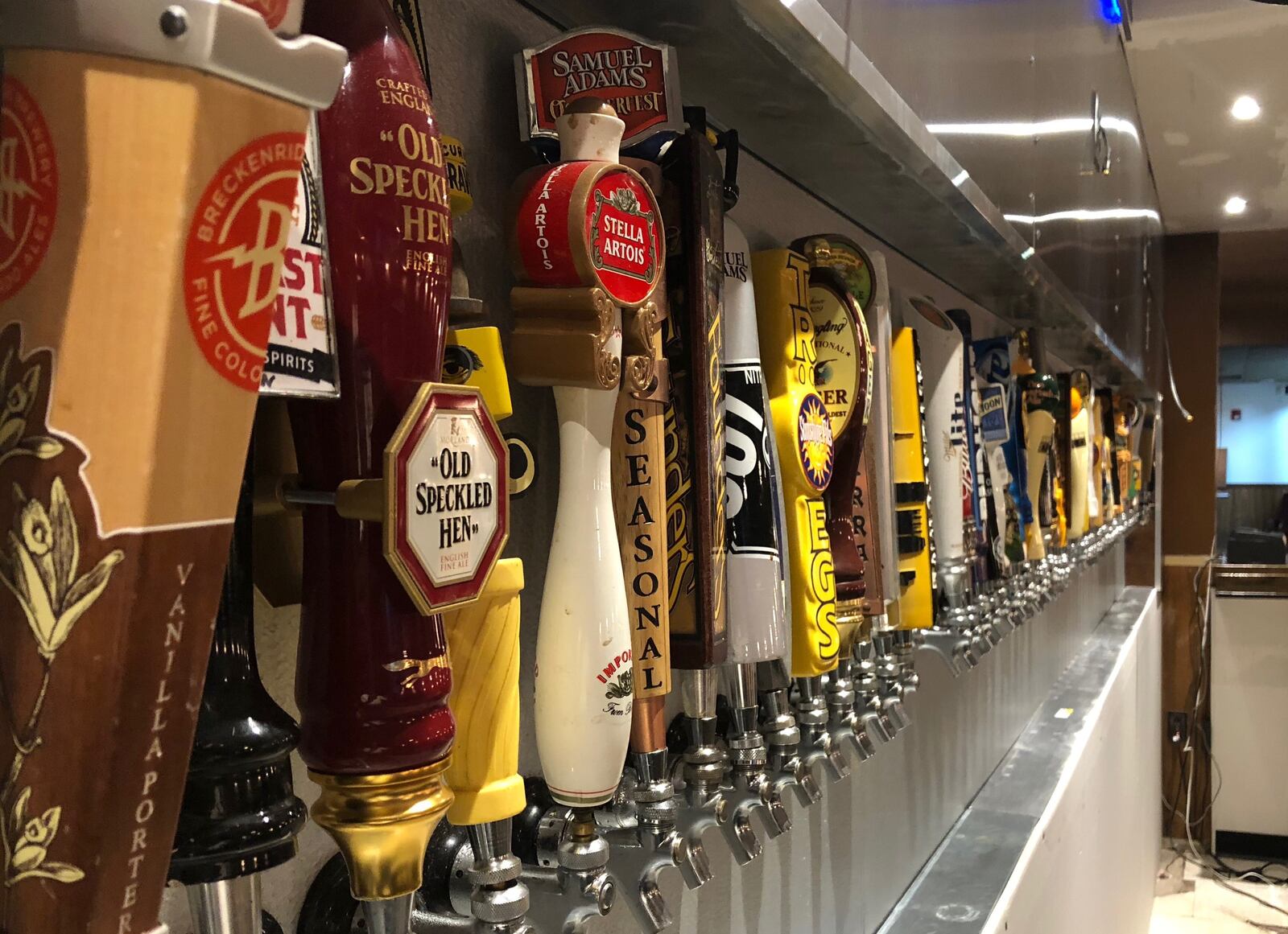 Sporty's Taphouse & Grill will open Sept. 6, 2018. The sports-themed restaurant has 60 beer taps. Photo by MARK FISHER/STAFF