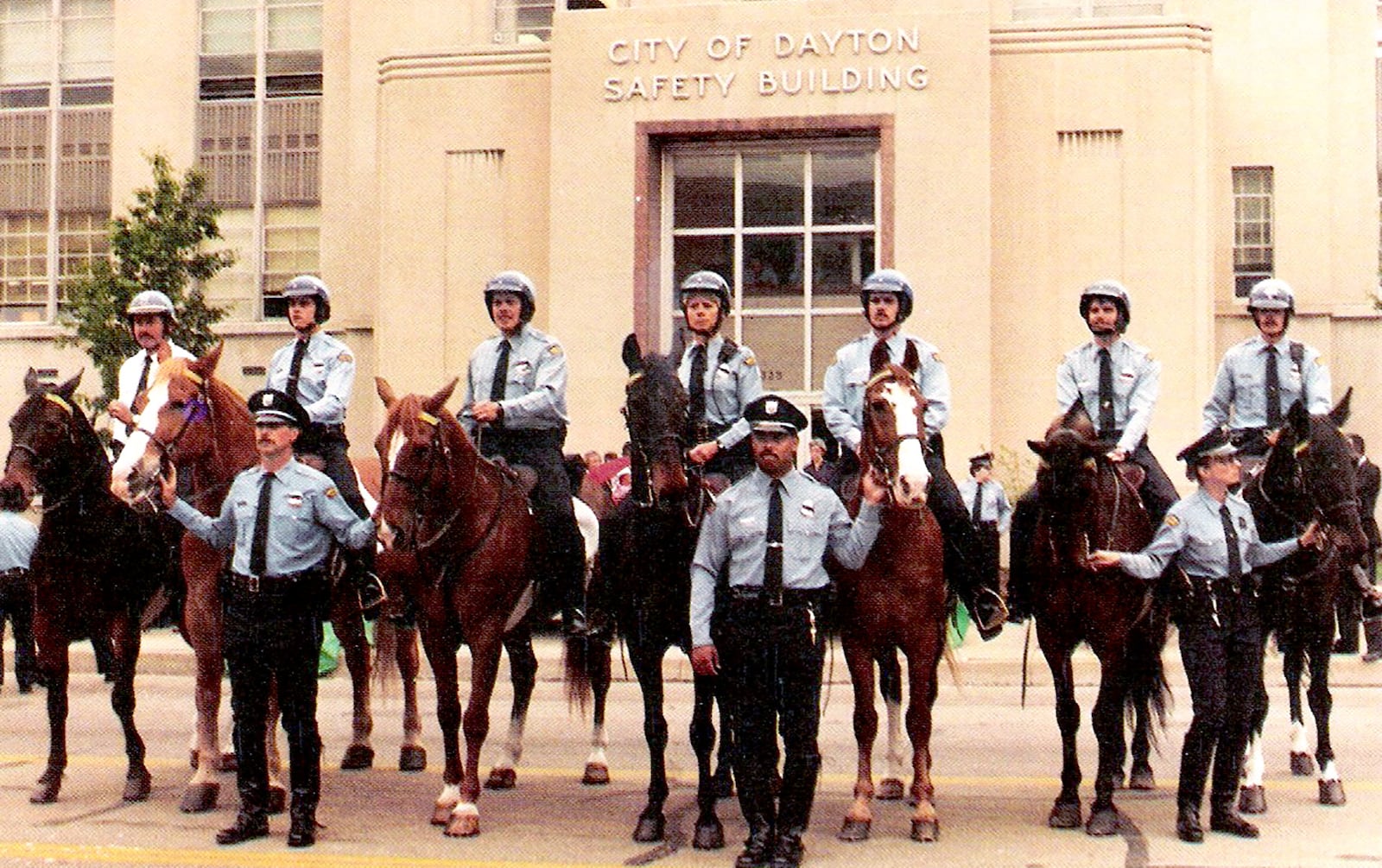 The Dayton Police Mounted Patrol in 1989. DAYTON POLICE HISTORY FOUNDATION