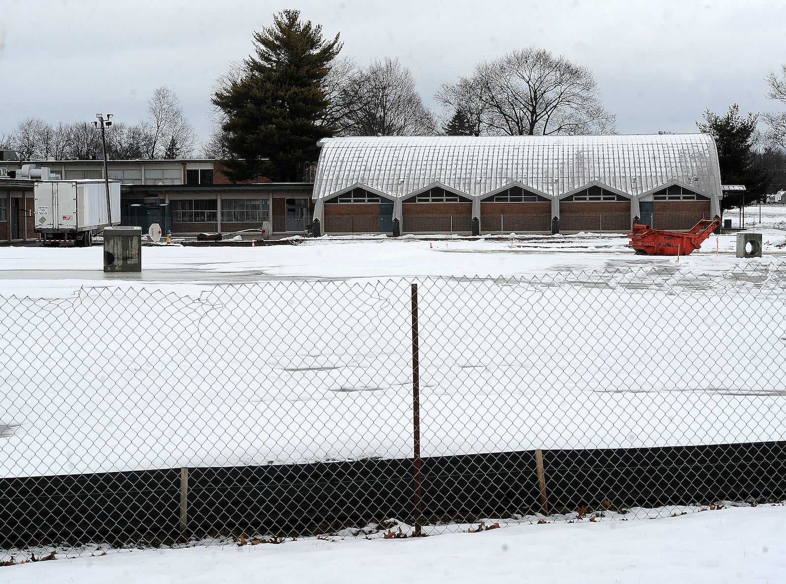 The lot is cleared next to the old Warner Middle School inpreparation for construction of  the new Warner Middle School in Xenia. MARSHALL GORBY\STAFF