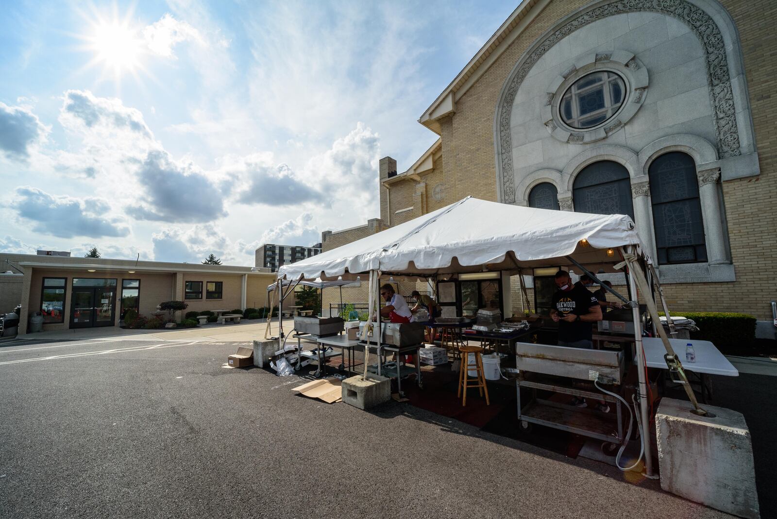 The 62nd Annual Dayton Greek Festival became the Greek Fest Express, a drive-thru only event featuring the signature foods of the festival due to COVID-19 restrictions for large gatherings. TOM GILLIAM/CONTRIBUTING PHOTOGRAPHER