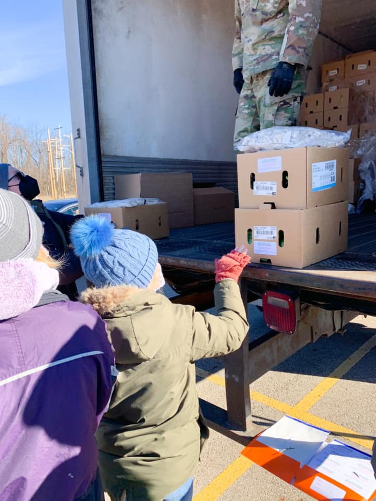 A mass food distribution put on by the Miami County Food Insecurity Alliance at the Upper Valley Career Center earlier this year in Piqua. Contributed photo