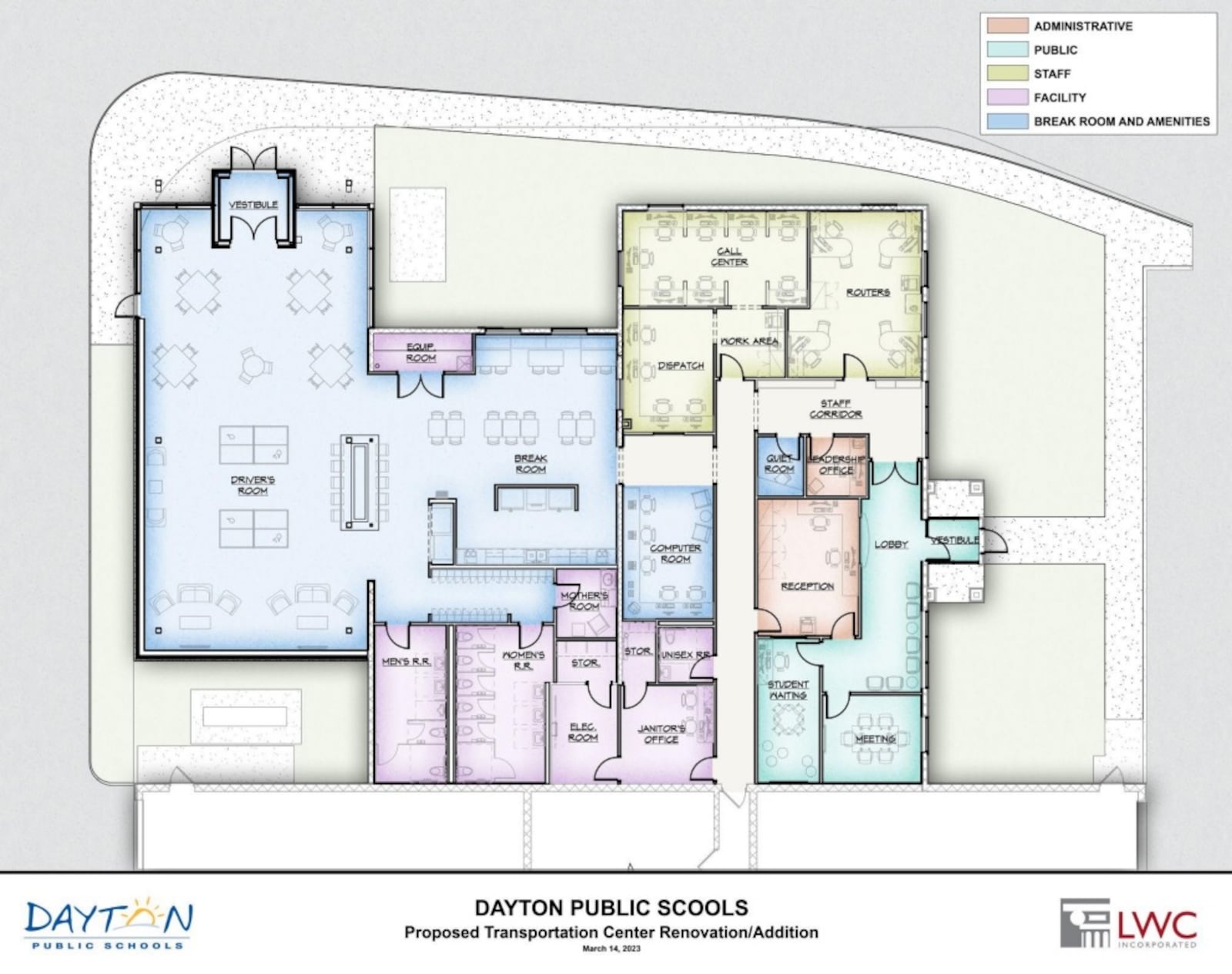 A map of what an updated DPS bus hub might look like. DPS plans to renovate the bus hub. Courtesy of DPS.