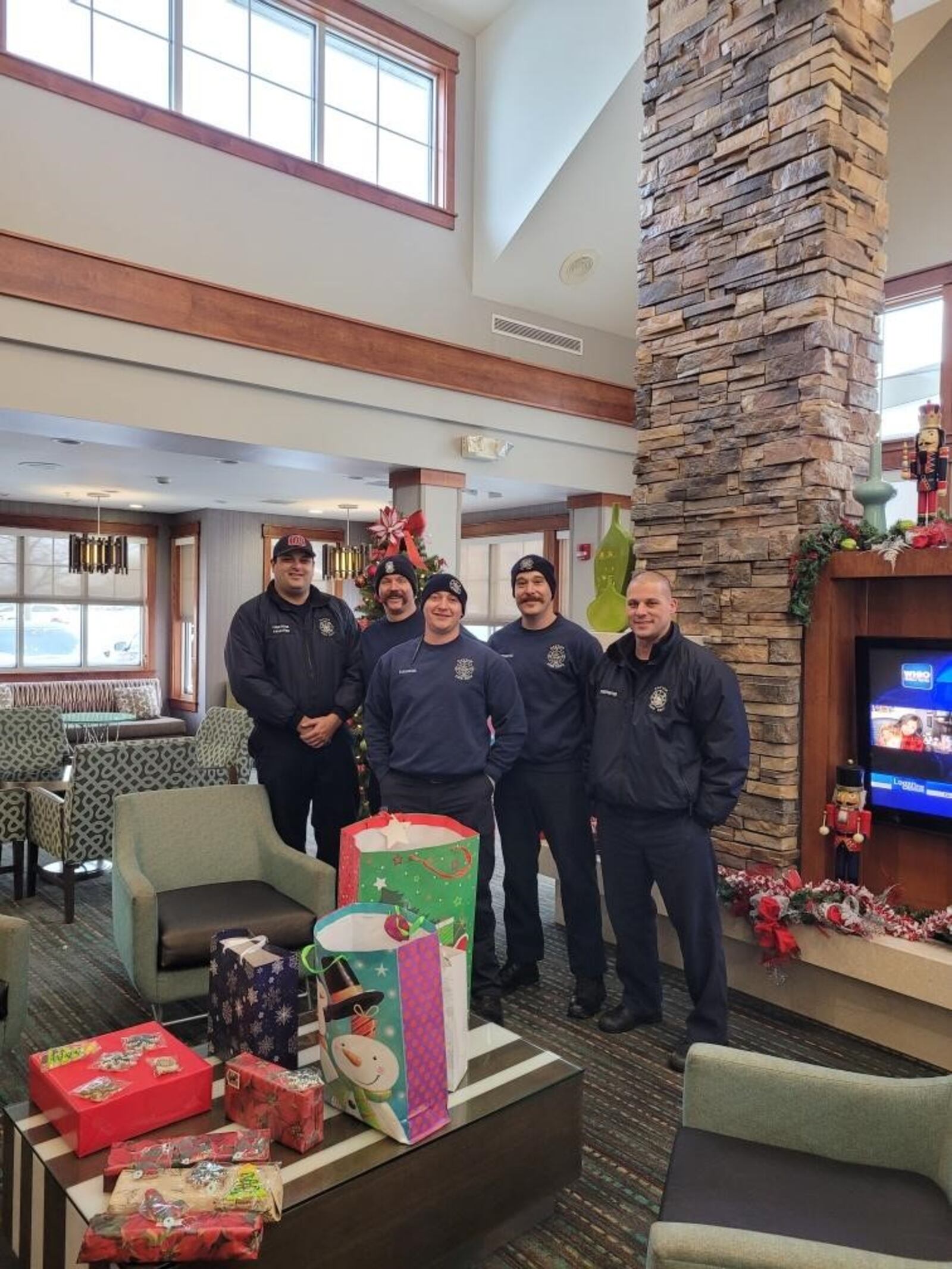 Fireman of Dayton Firefighters Local 136 visited the Ronald McDonald House Charities on Christmas Eve and delivered gifts from a ladder truck and a medical vehicle as part of their “Christmas From The Firehouse”, an annual drive that once again was aided by the horsemen of Dayton Raceway. CONTRIBUTED