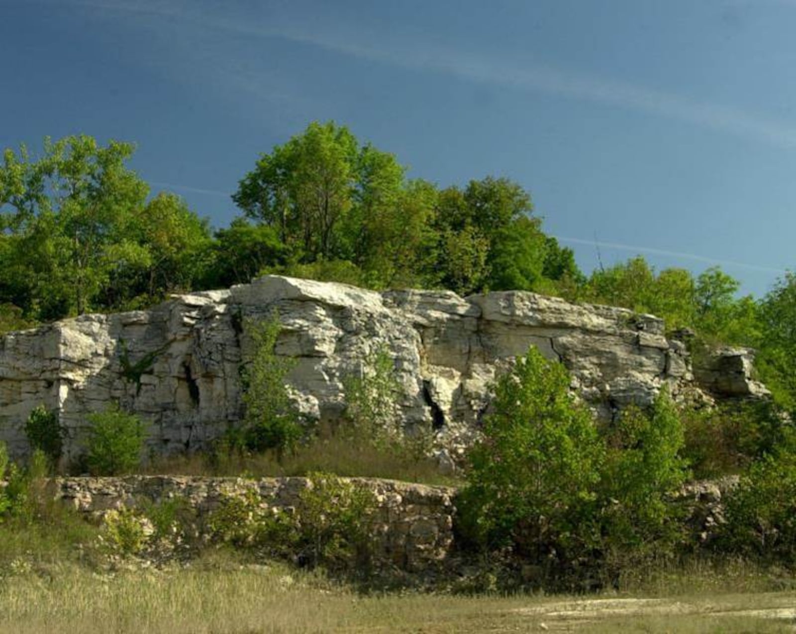 Oakes Quarry Park is a beautiful hot spot for geology lovers. You can find fossils and other rock formations all over the park.