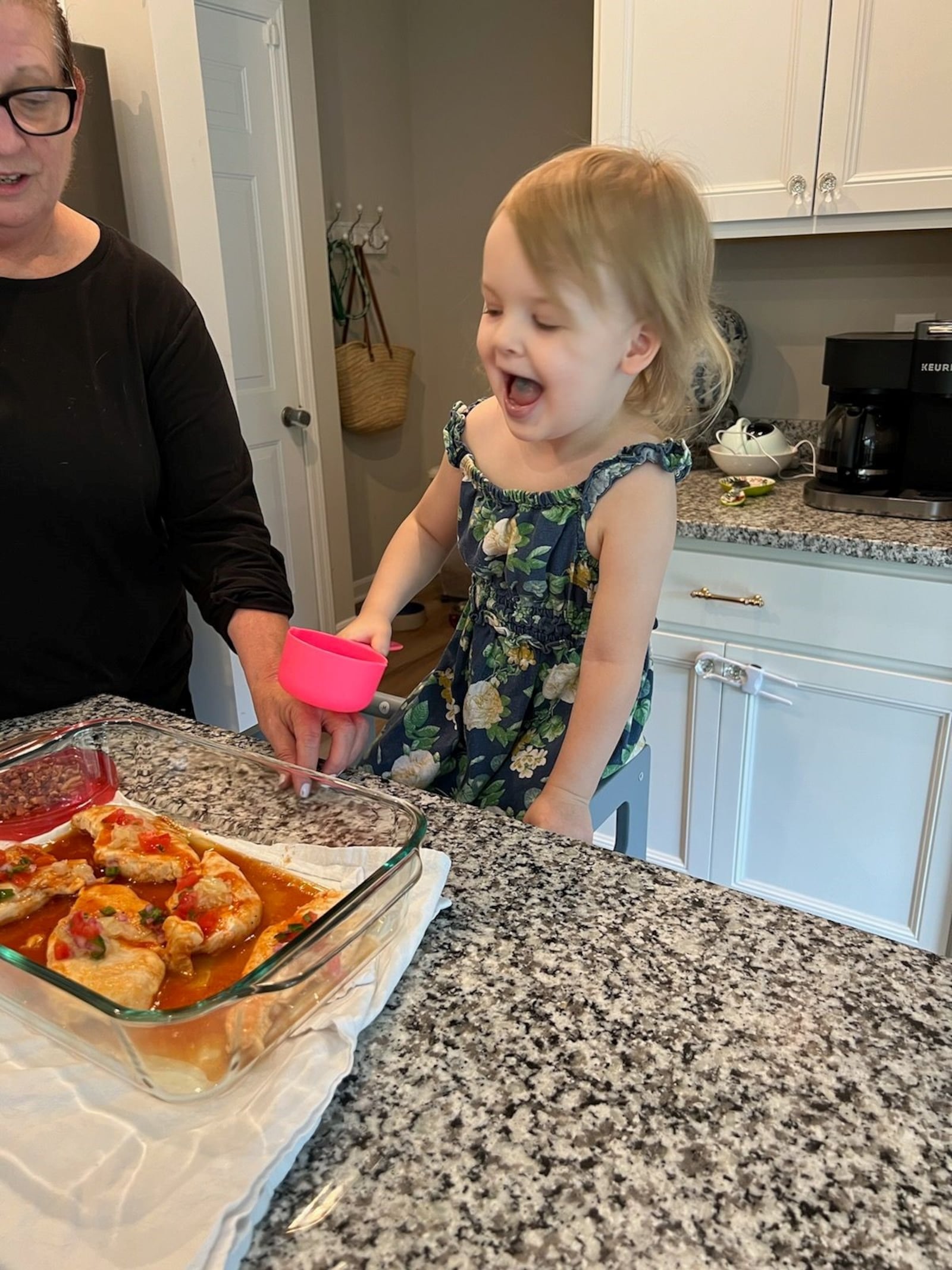 Susan Valley of Dayton won first place in our tailgate recipe contest. She is pictured here with her granddaughter, Virginia (CONTRIBUTED PHOTO).