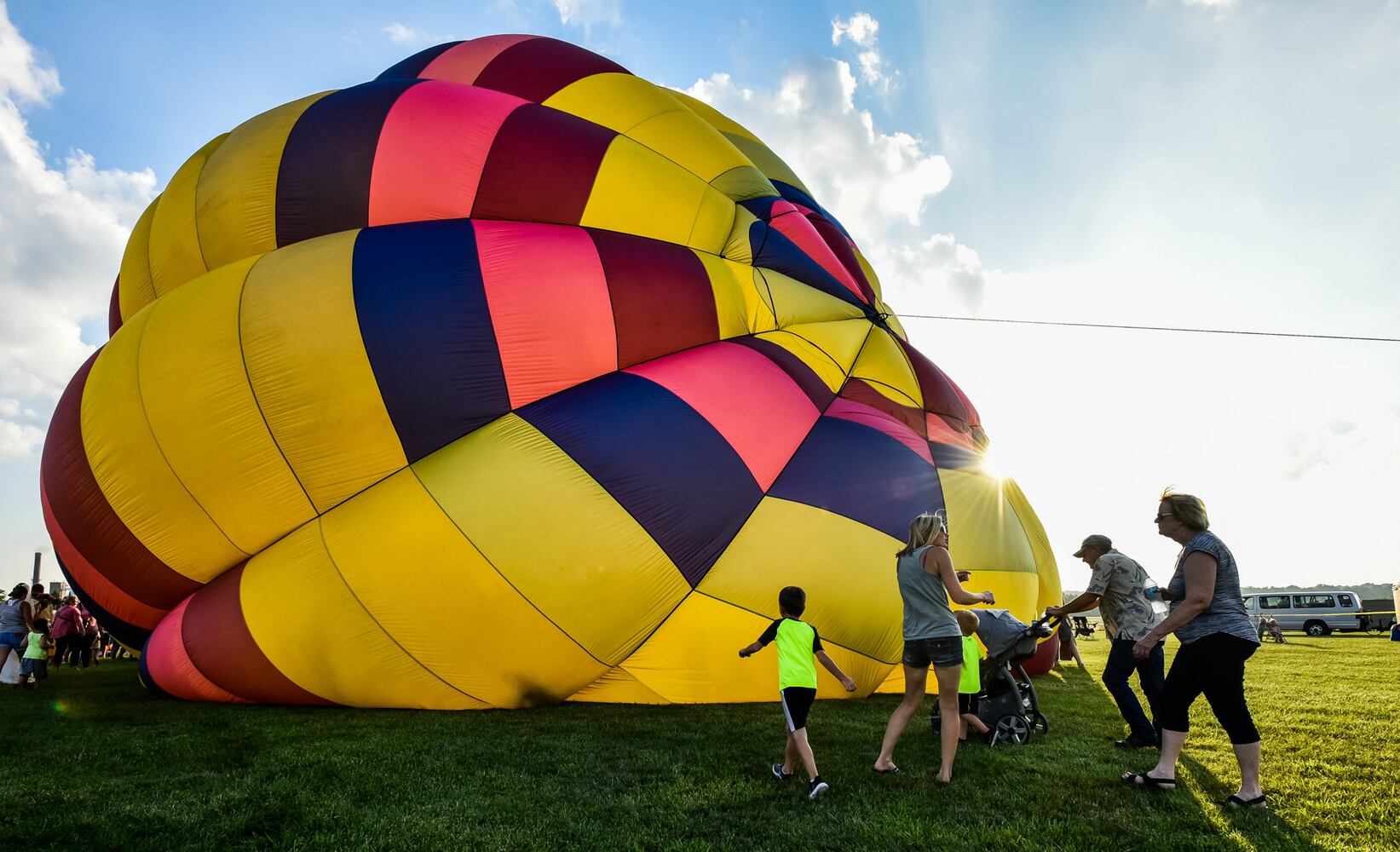 Ohio Challenge balloon glow and fireworks