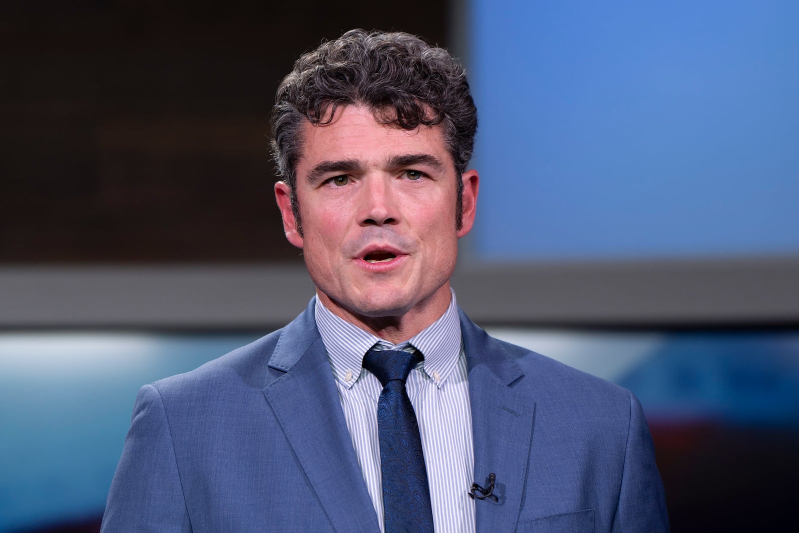 FILE - Washington 3rd District Republican candidate Joe Kent speaks during a debate at KATU studios on Monday, Oct. 7, 2024, in Portland, Ore. (AP Photo/Jenny Kane, File)