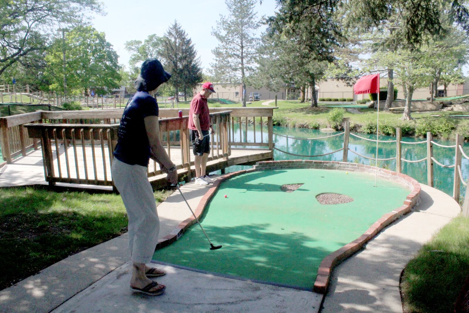 Your Adventure Golf — a miniature course at 615 Miamisburg Centerville Road, Washington Twp., Montgomery County — will celebrate reopening under new ownership, Megan Lee and Earl Hatmaker,  Friday to Sunday, May 10-12, 2019. More than $60,000 in renovation working has been put into the 32-year-old mini golf course.