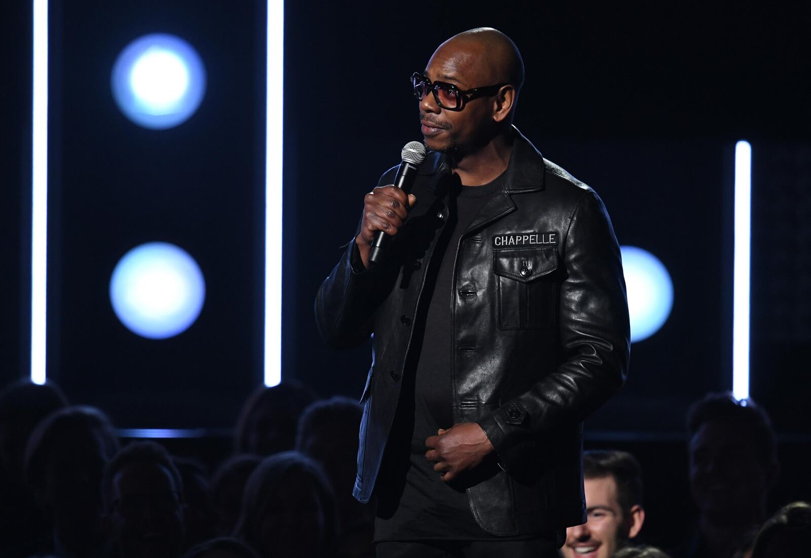 NEW YORK, NY - JANUARY 28:  Comedian Dave Chappelle speaks onstage during the 60th Annual GRAMMY Awards at Madison Square Garden on January 28, 2018 in New York City.  (Photo by Kevin Winter/Getty Images for NARAS)