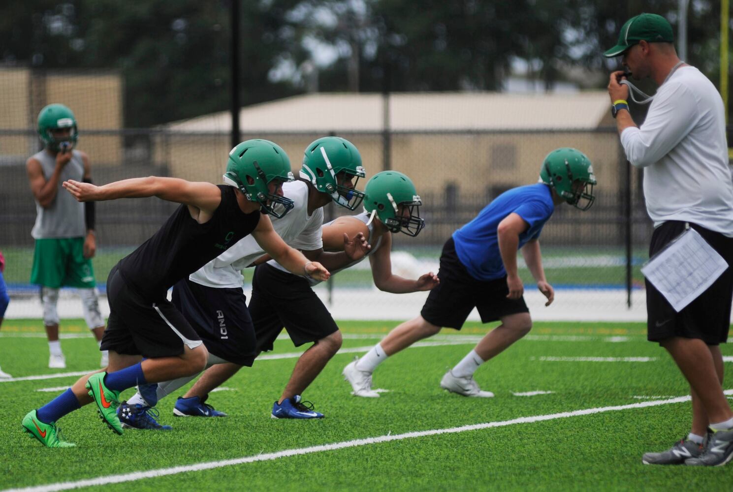 CJ football practice