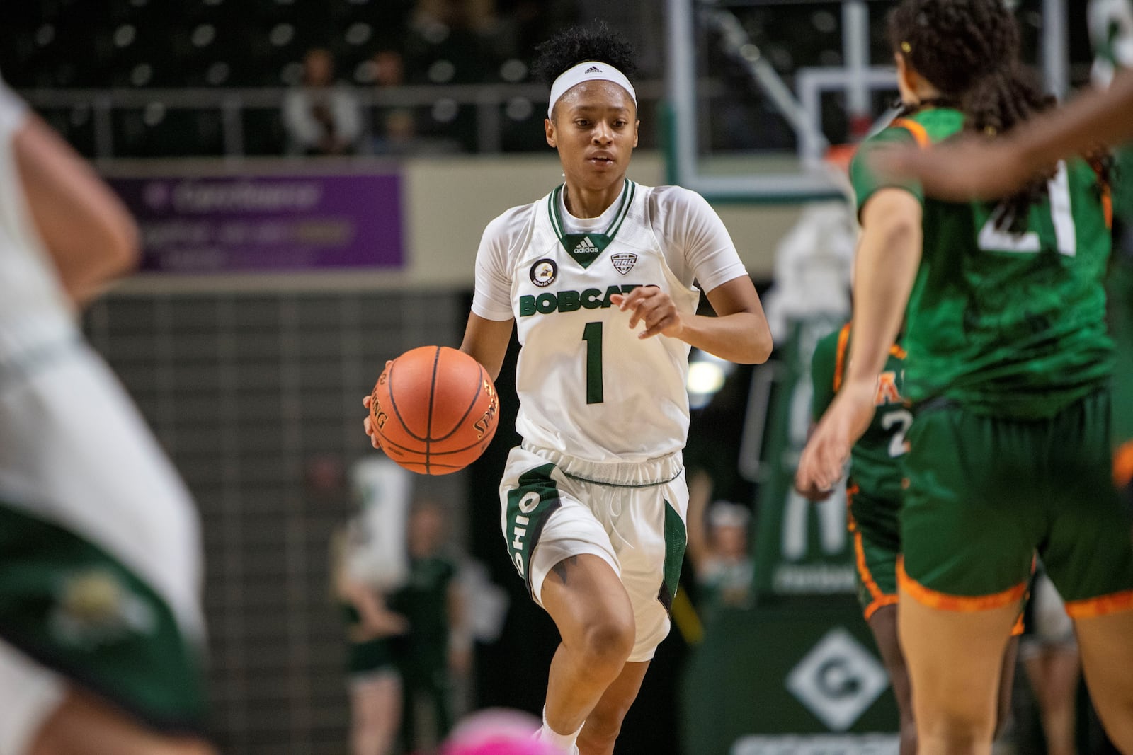 Cece Hooks brings the ball upcourt during a game earlier this week vs. Florida A&M. Ohio University photo