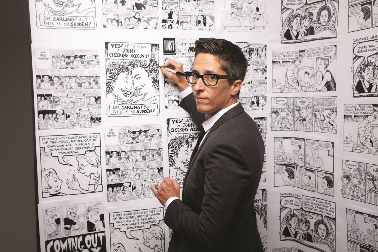 Alison Bechdel appears in "No Straight Lines: The Rise of Queer Comics." CONTRIBUTED