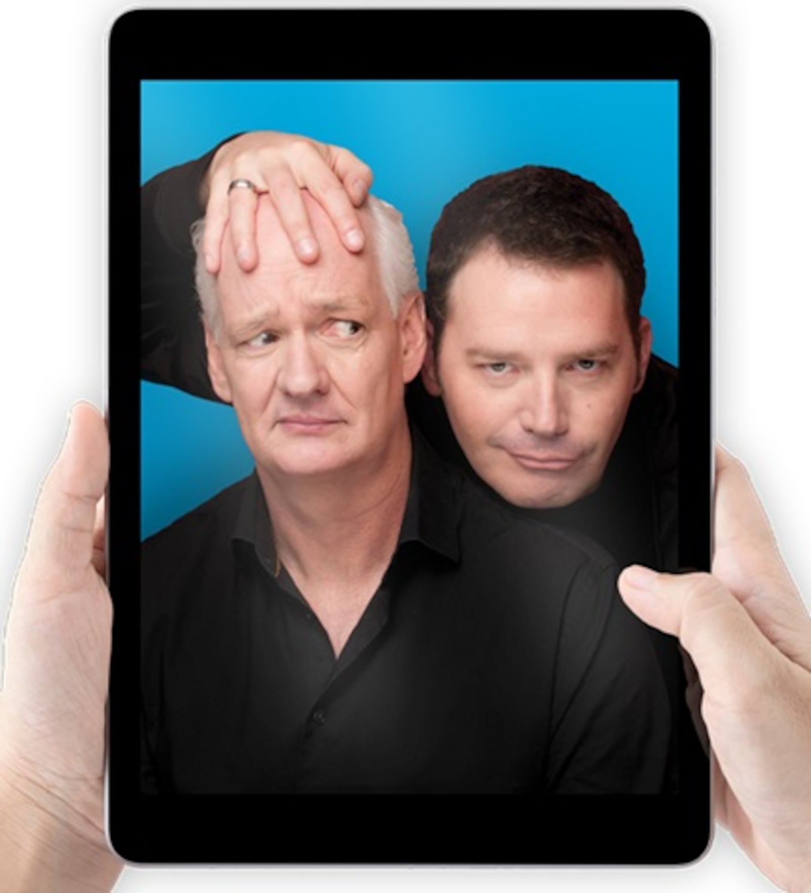 Comedians Colin Mochrie (left) and Brad Sherwood's "Stream of Consciousness" live improv show will be presented via Zoom Saturday, Oct. 24 and Friday, Oct. 30 courtesy of Dayton Live. (CONTRIBUTED PHOTO)