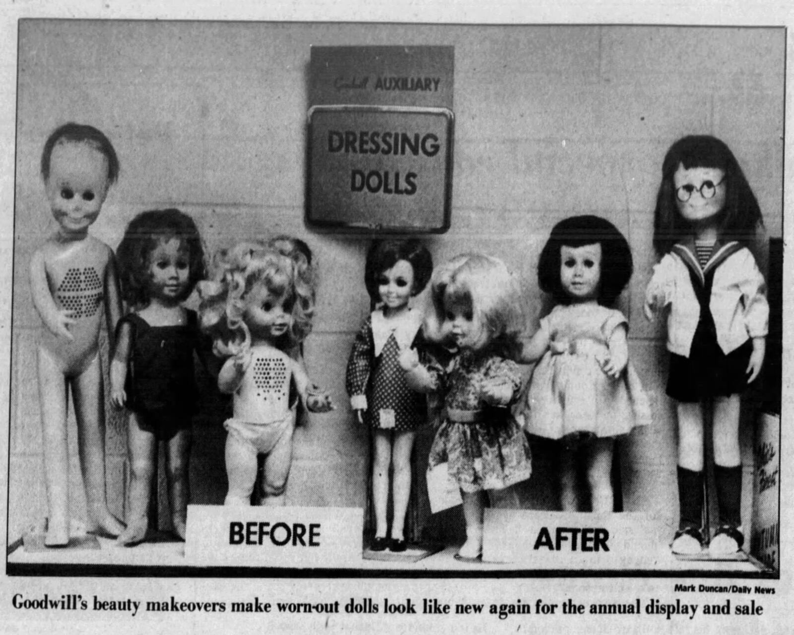 Nov. 19, 1980: Goodwill gets ready for annual doll makeover sale. DAYTON DAILY NEWS ARCHIVES