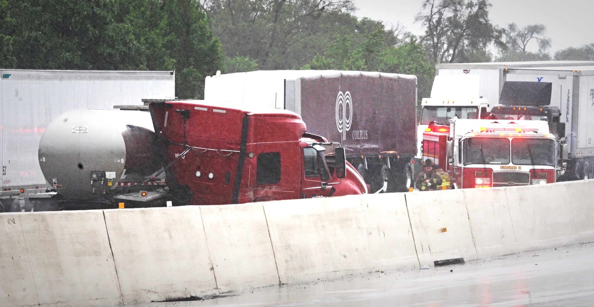 PHOTOS: Semi jackknifes on I-75 north near state Route 4