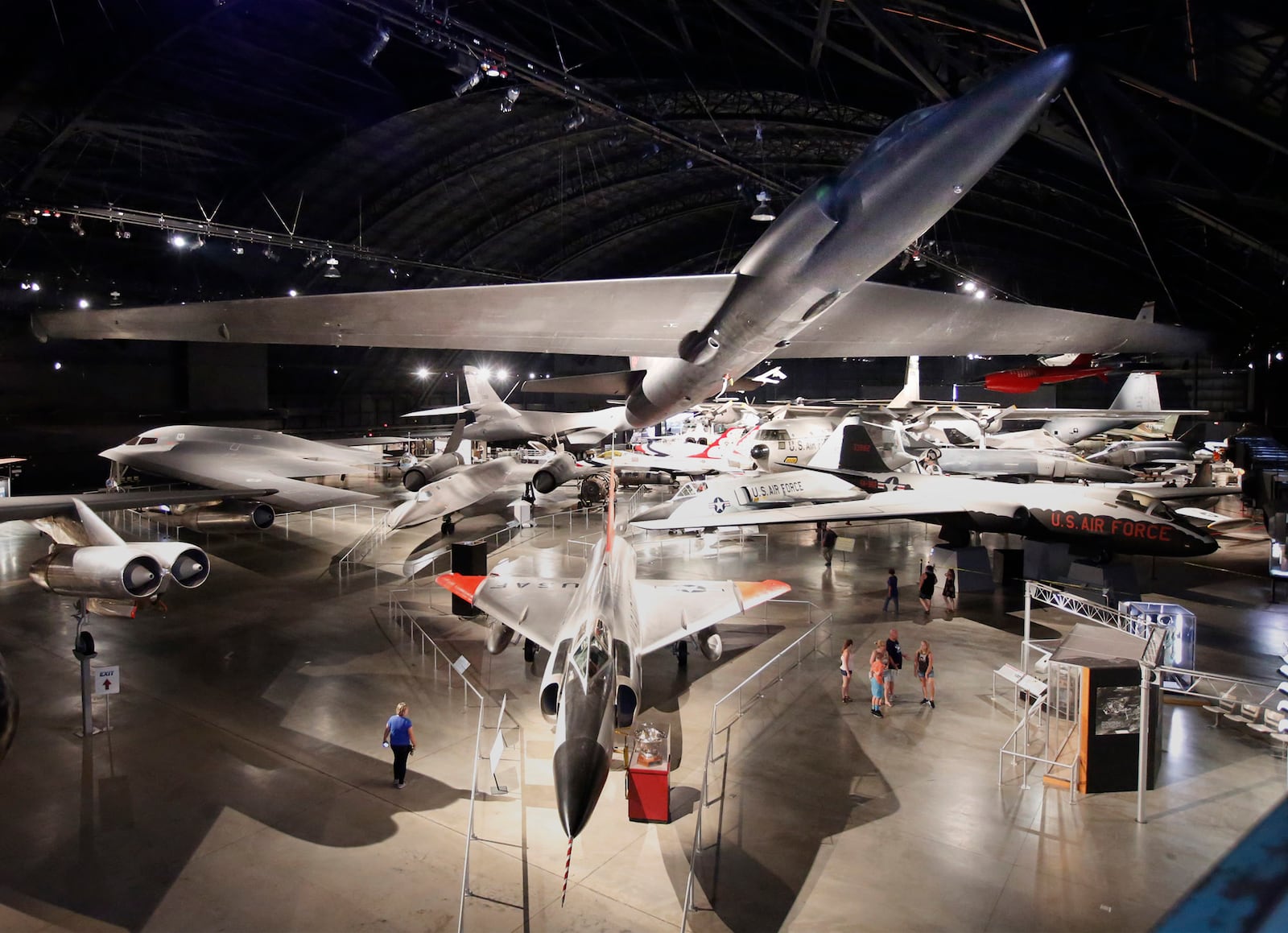 Lockheed U-2A hangs from the ceiling of the National Museum of the U.S. Air Force.   TY GREENLEES / STAFF