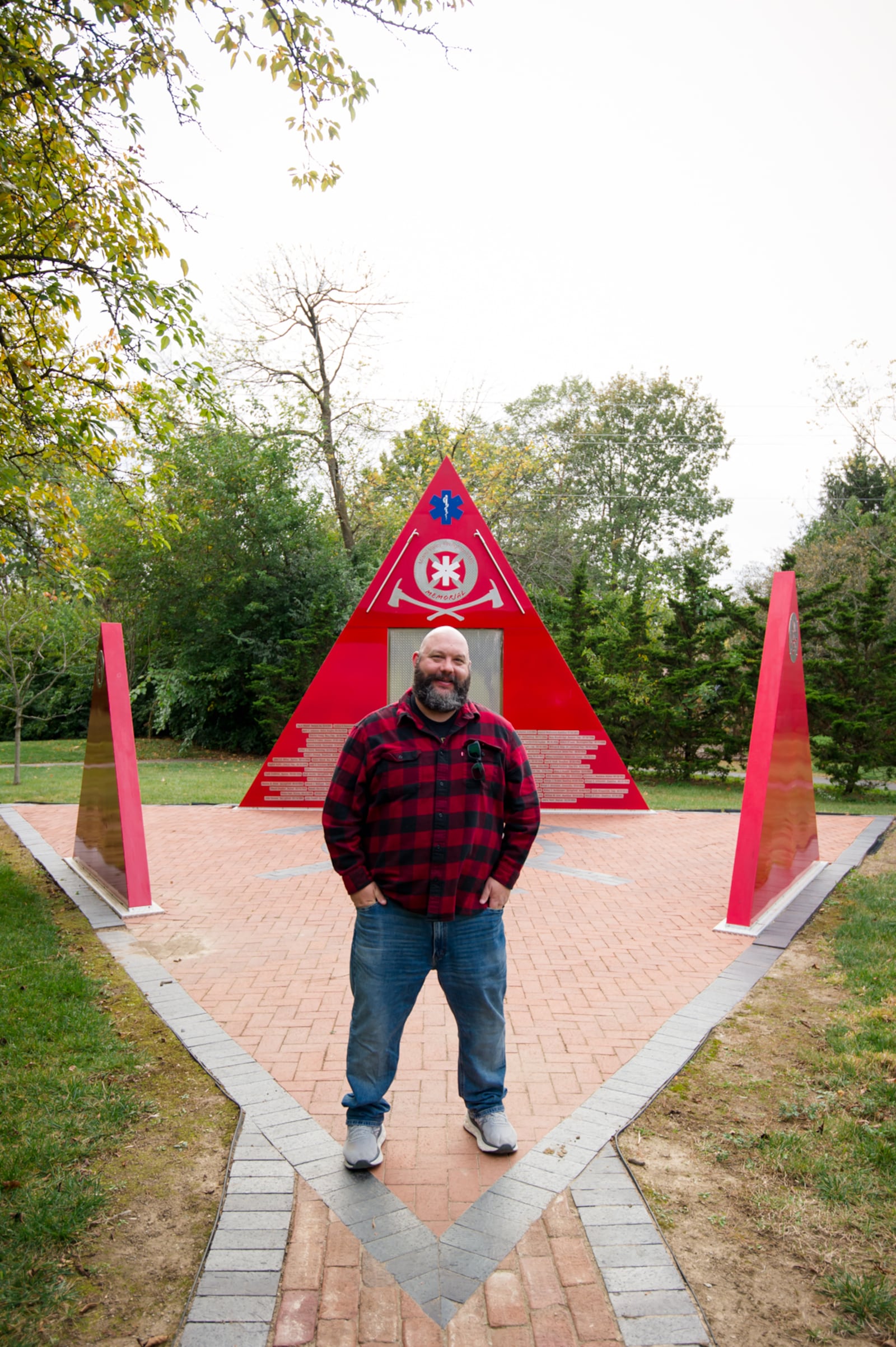 Burneka finds solace when visiting the Miami Valley Firefighter/EMS Memorial at Stubbs Park in Centerville