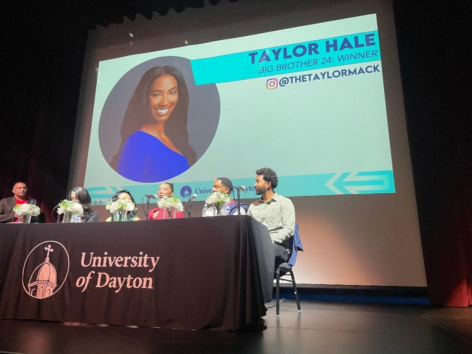 Taylor Hale was among the participants of "Real Talk: Gender & Reality TV" held Oct. 25, 2023 at the University of Dayton. PHOTO BY RUSSELL FLORENCE JR.