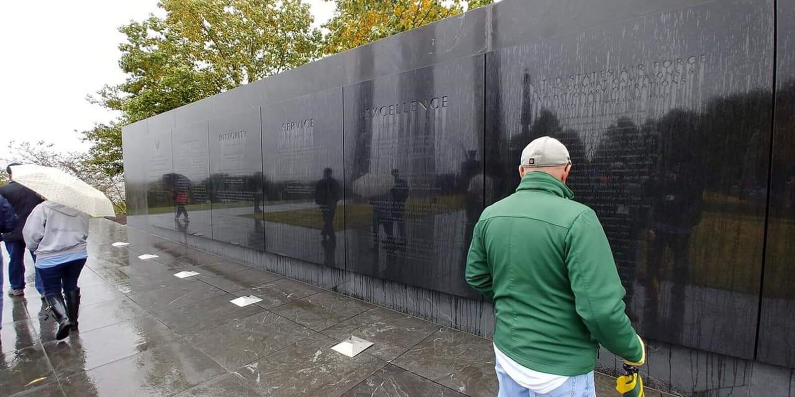 Dave Brittingham at Vietnam Wall two weeks ago in Washington, D.C. CONTRIBUTED