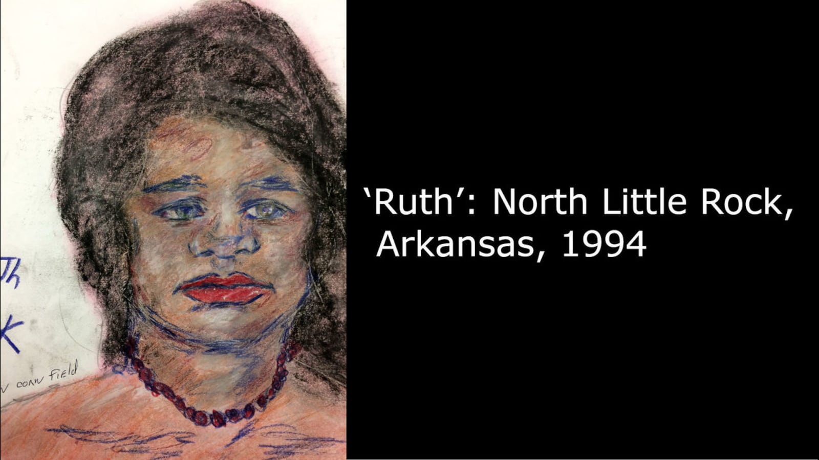 Pictured is a sketch Samuel Little drew of a woman he says he killed in 1994 in Arkansas. Little, 79, has been named by the FBI as the most prolific serial killer in U.S. history, responsible for at least 50 killings of women over nearly 40 years.