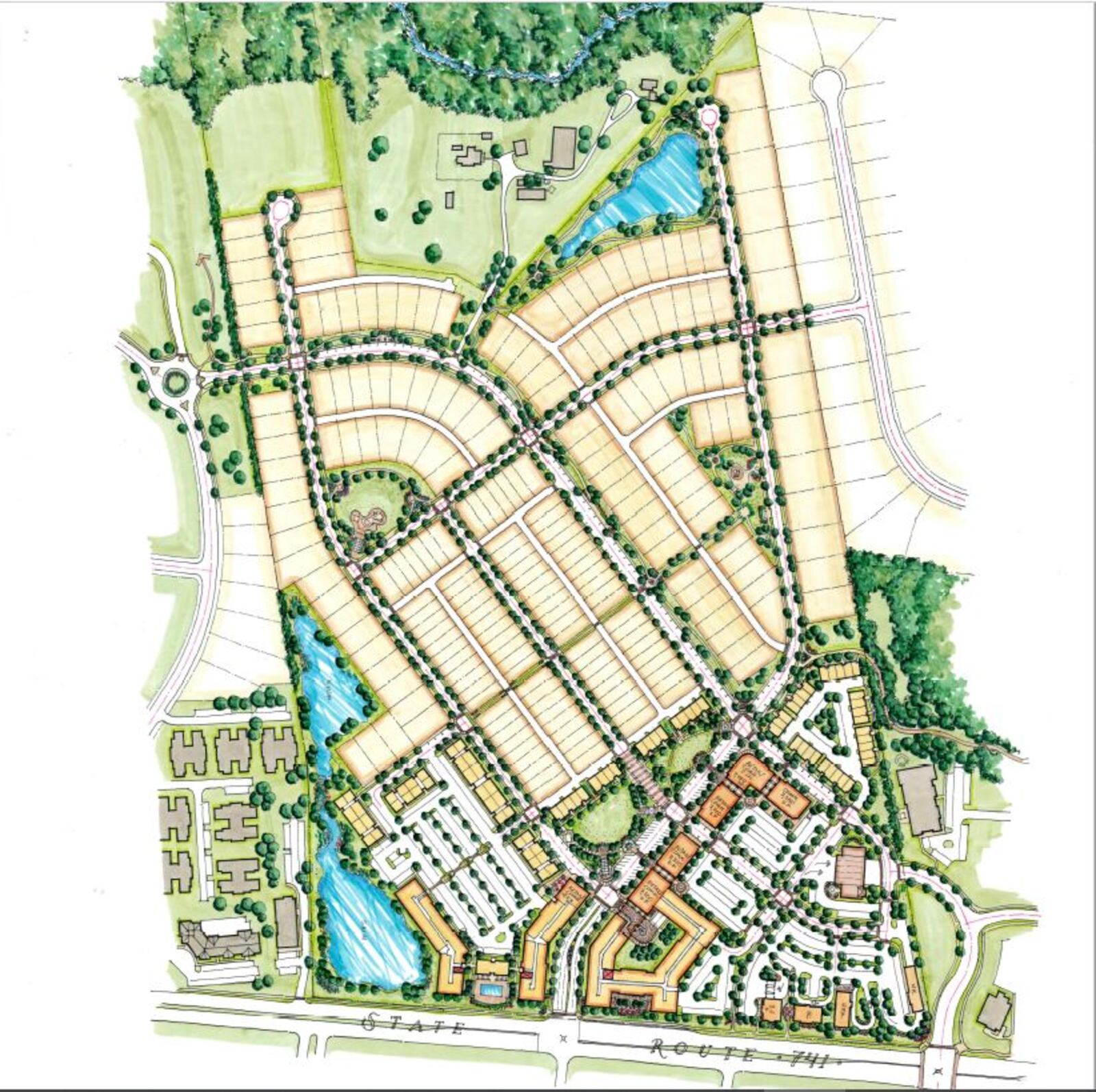 This is a revised layout of the revised Easton Farm development plan. The Springboro Planning Commission will review the latest revision to the proposed plan at its meeting on May 12. CONTRIBUTED/CITY OF SPRINGBORO