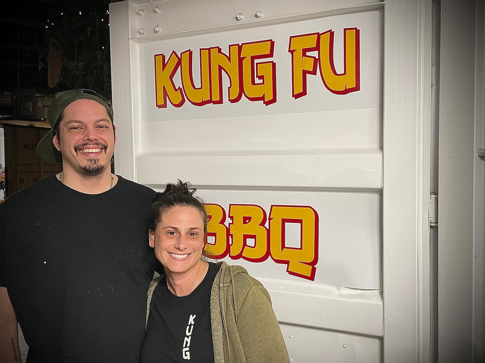 KungFu BBQ, a family-owned and operated concept with influence from the Philippines, Japan, Mexico and Hawaii, will serve worldly-inspired cuisine with a unique smoked interpretation inside The Silos. Pictured is Nate Lansangan, who owns the concept with his wife, Marie. NATALIE JONES/STAFF