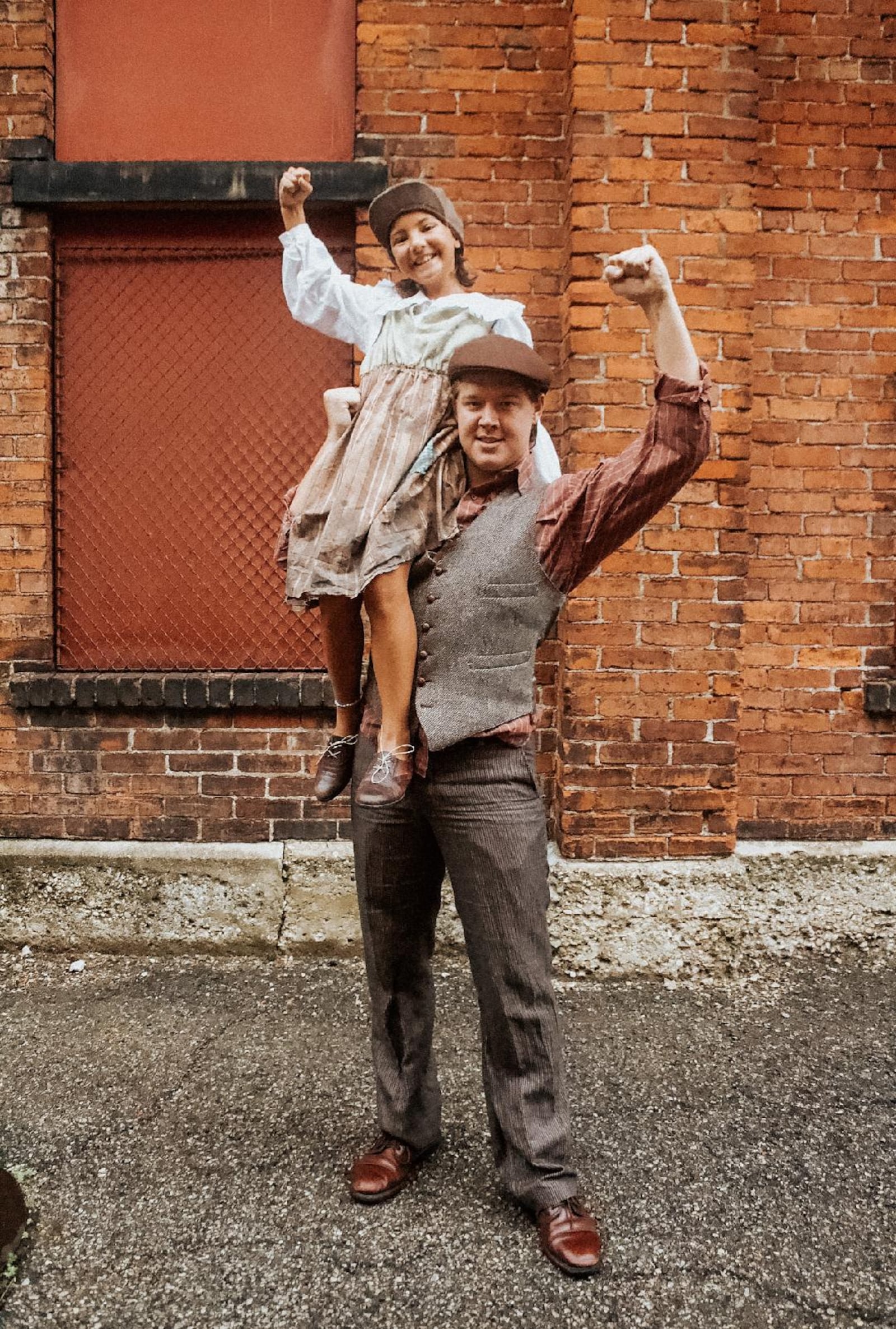 Hunter Minor (Jack Kelly) and Jo Boyd (Newsie) appear in Columbus Children's Theatre's production of "Newsies." CONTRIBUTED