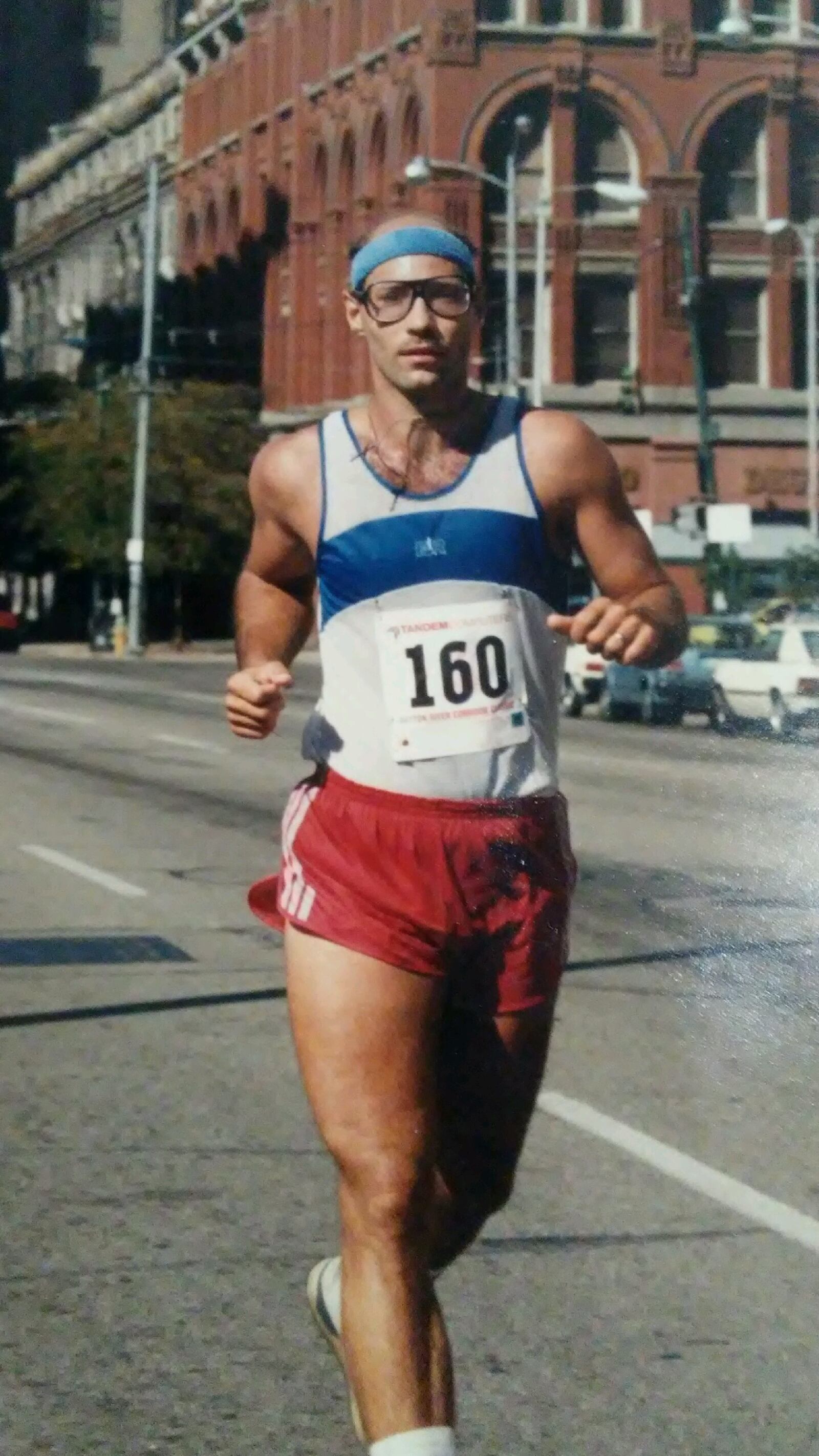 Dave Miller running the Dayton River Corridor Classic Half Marathon, one of 11 half marathons he has run. CONTRIBUTED