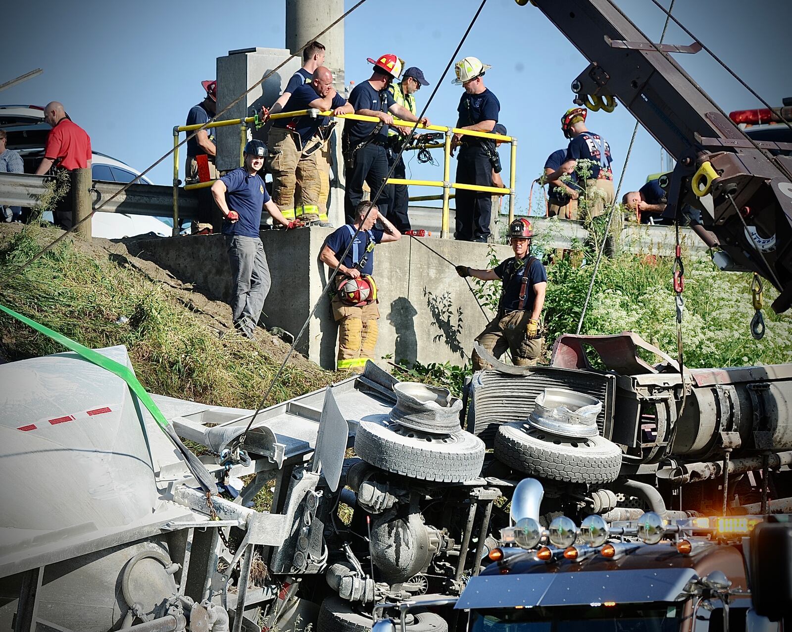 Two people died in a semi crash on northbound I-75 over Stanley Avenue early Thursday morning June 1, 2023.