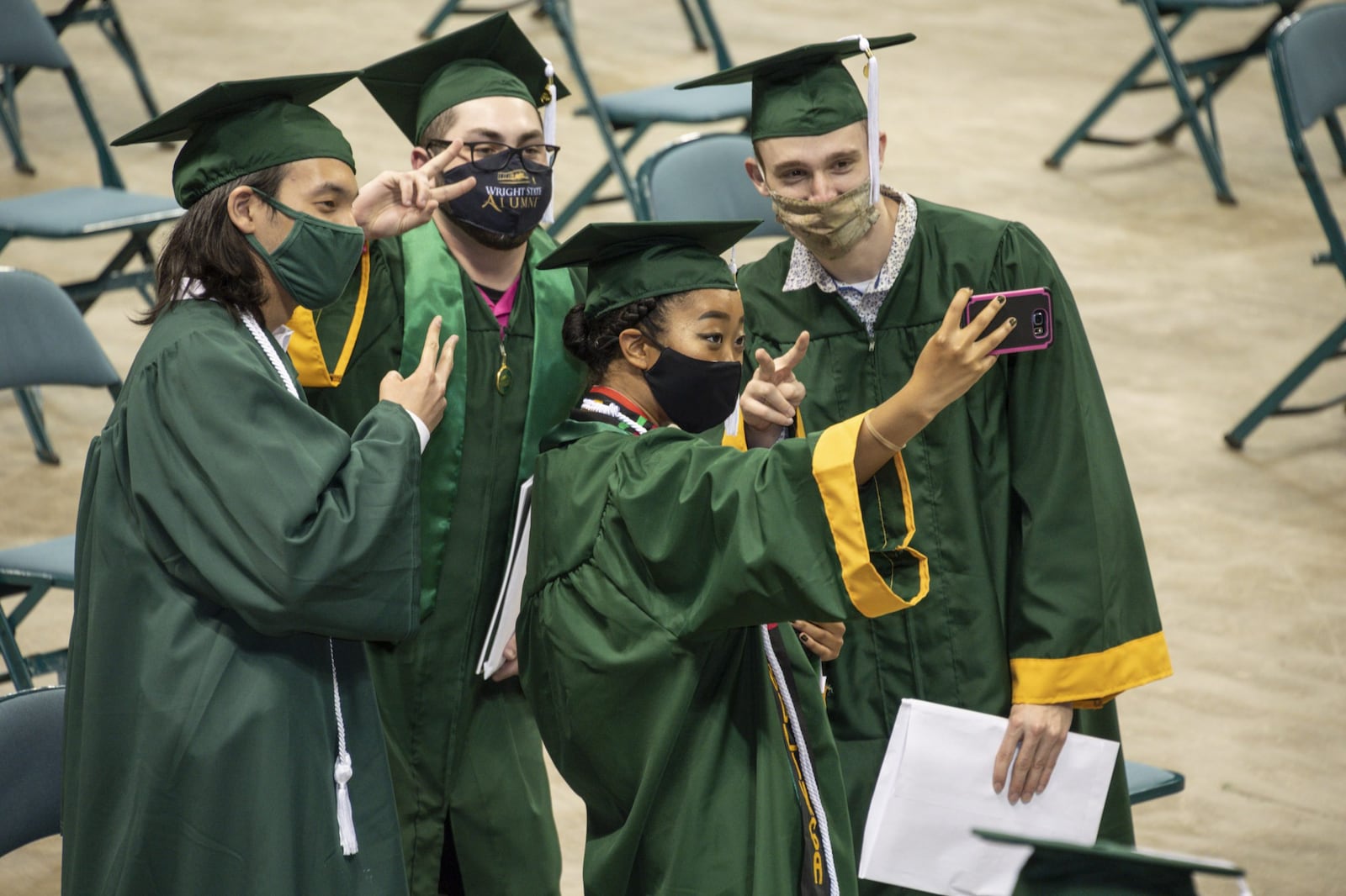 Wright State University honored nearly 1,900 graduating students over the course of four spring commencement ceremonies on April 30 and May 1 in the Wright State Nutter Center.