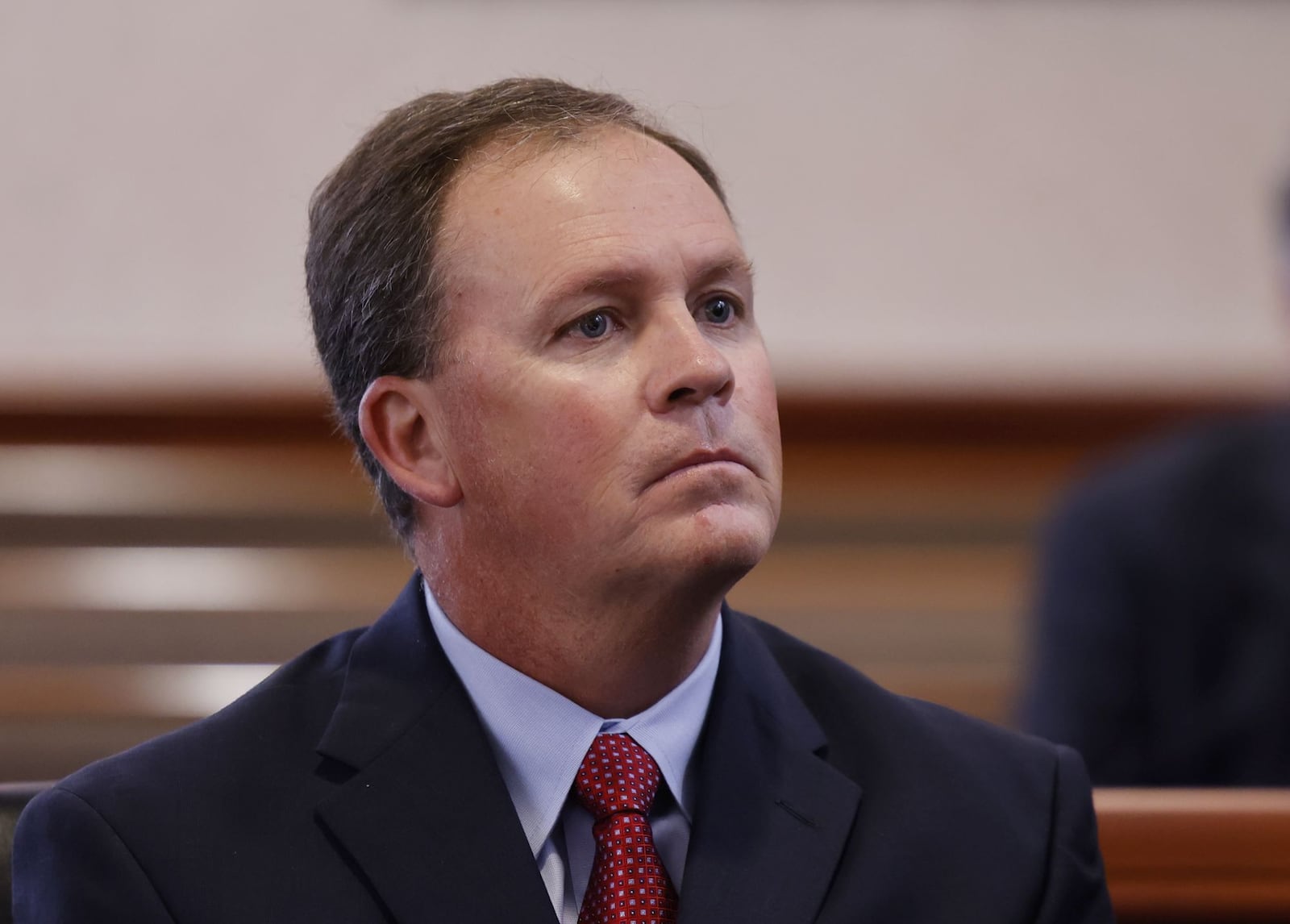 Butler County Auditor Roger Reynolds (pictured) appeared for arraignment on criminal charges in front of visiting Judge Daniel Hogan in Butler County Common Pleas Court Thursday, Feb. 24, 2022 in Hamilton. Reynolds pleaded not guilty to all charges including bribery, two counts of unlawful interest in a public contract and misdemeanor charges of unlawful use of authority and conflict of interest. The charges stem from allegations that Reynolds used his public office to further his own interests. NICK GRAHAM/STAFF