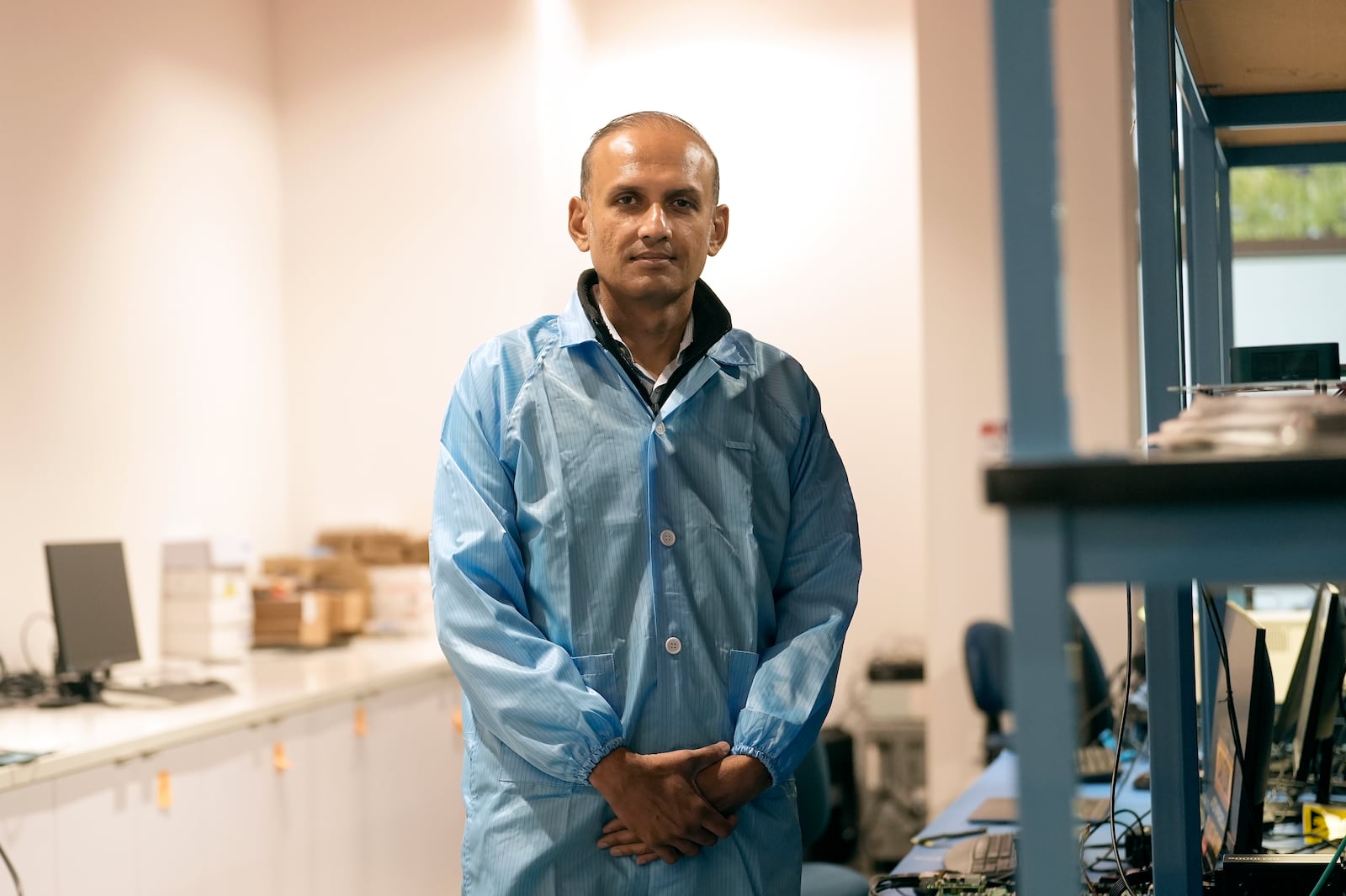 Sid Sheth, CEO and Co-founder of d-Matrix, poses for a portrait during an interview in Santa Clara, Calif., Wednesday, Oct. 16, 2024. (AP Photo/Jeff Chiu)