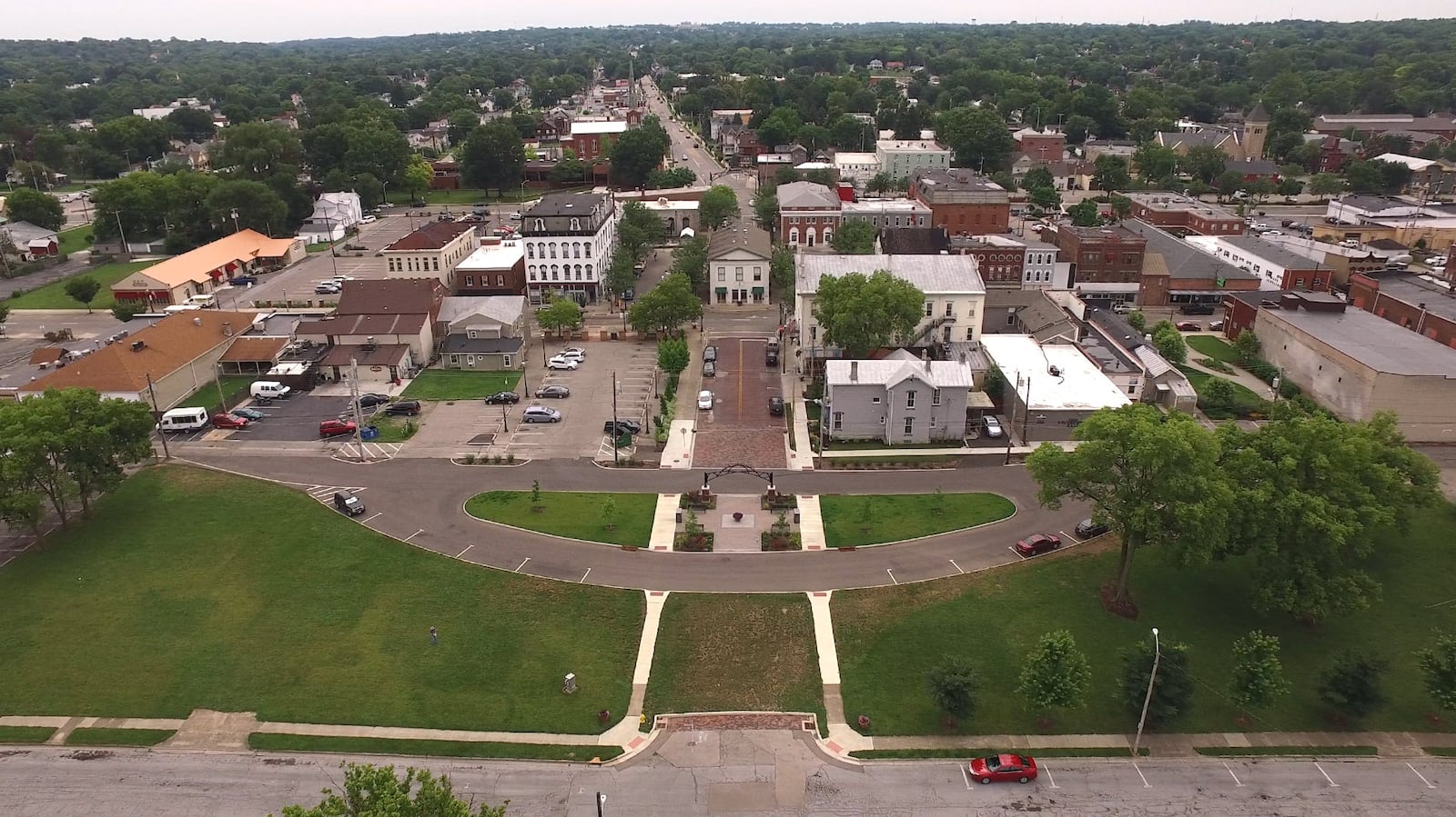 A view of downtown Miamisburg. The community was originally called Holes Station when Zachariah Holes and his family moved to the area in 1797.  TY GREENLEES / STAFF