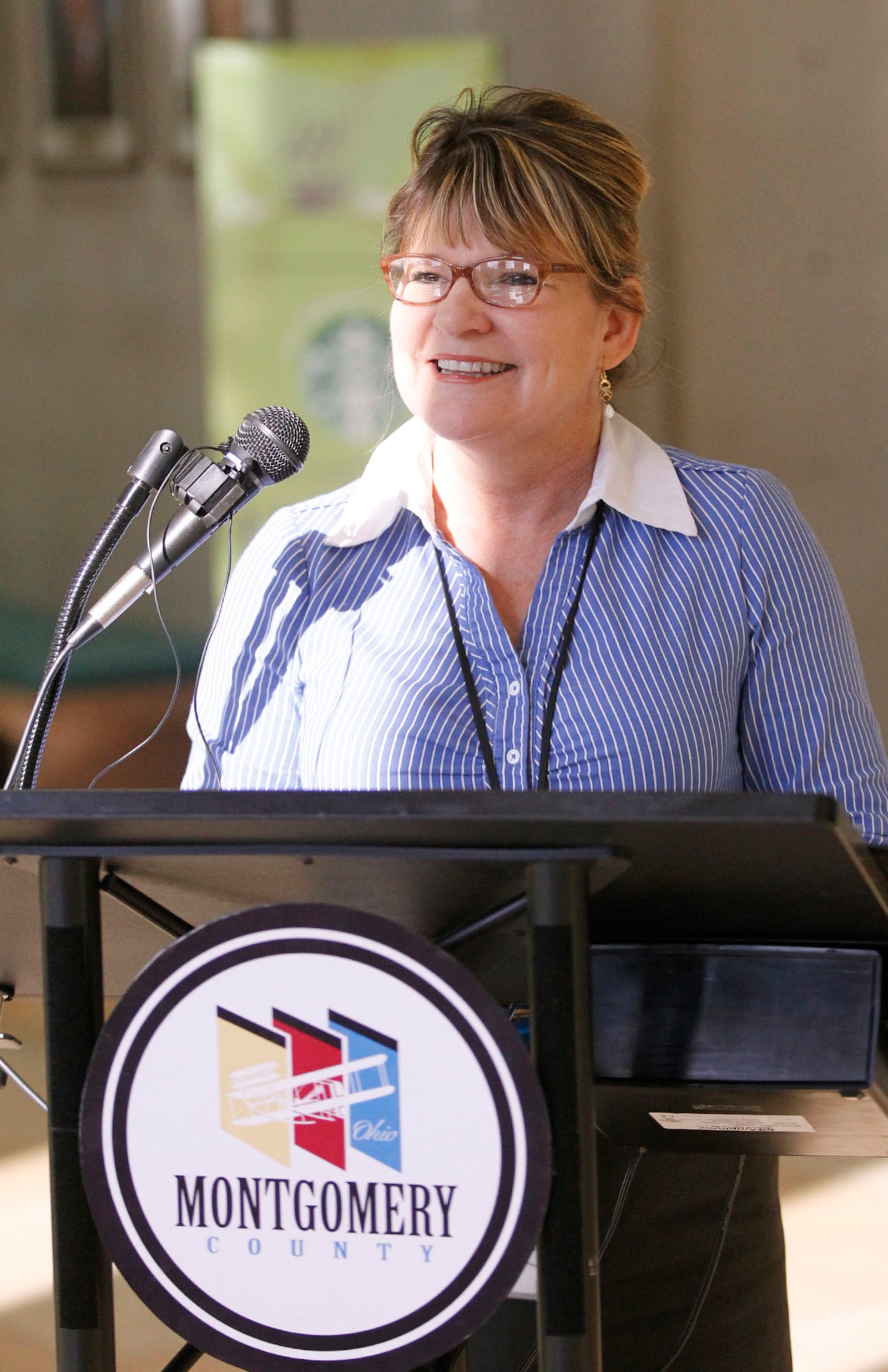 Jan Kelly, director, Montgomery County Board of Elections, reports on the voting operations on election day, November 4, 2014. TY GREENLEES / STAFF