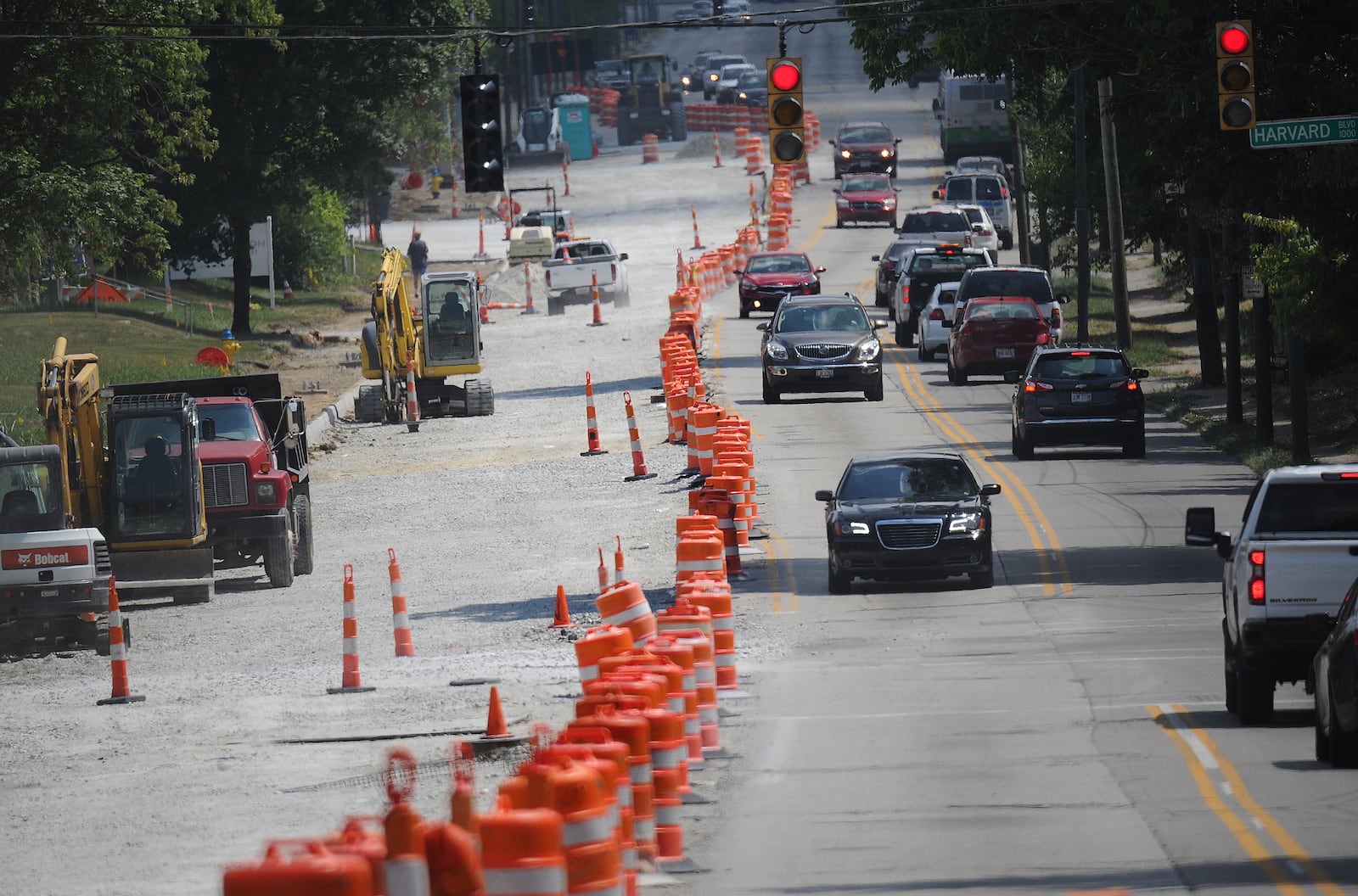 The City of Dayton is reconstructing Salem Avenue in four phases, from Riverview Avenue to Elsmere Avenue. The reconstruction is necessary to address deterioration of the existing roadway system. The project will transform one of Dayton's key corridors with new pavement, curbs, sidewalks, and ornamental street lighting. MARSHALL GORBY\STAFF
