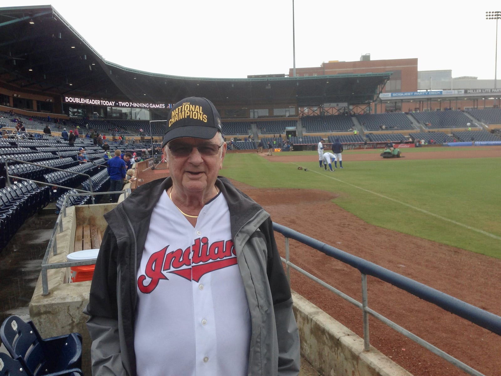 Former Dayton Daily News sports editor Ralph Morrow is pictured at a Durham Bulls game in North Carolina in 2015. Photo courtesy of Brad Tillson