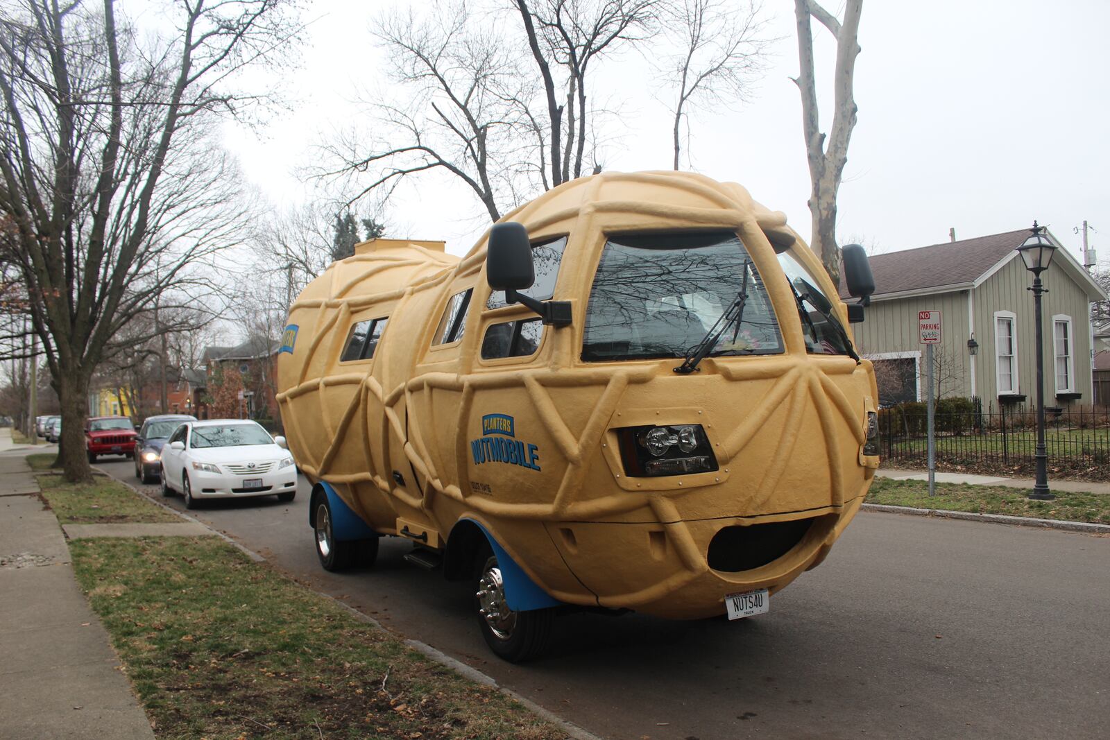 Mr. Peanut’s NUTmobile during an earlier visit to Dayton.