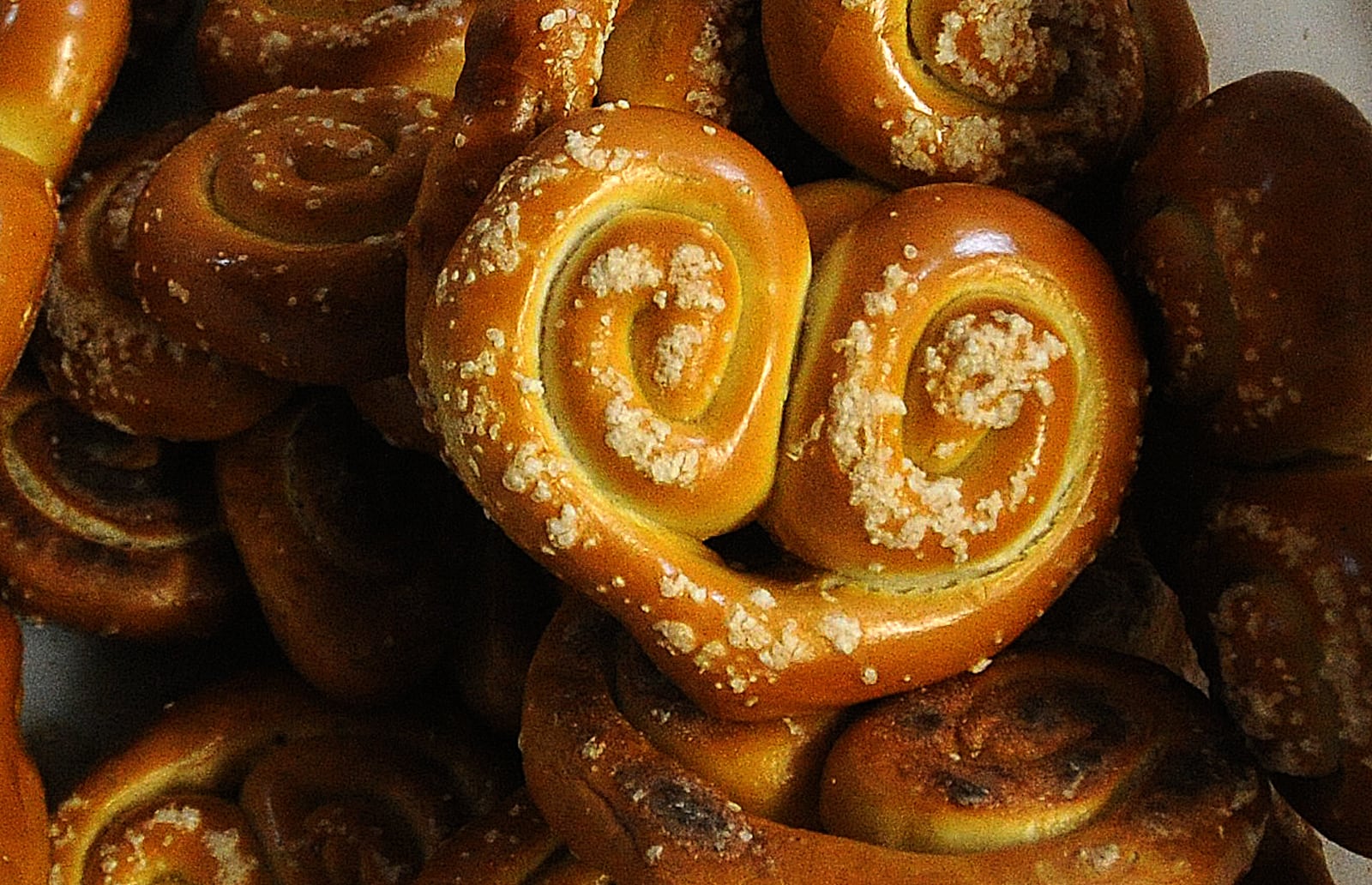 It would not be Valentine's Day without heart shaped pretzels from Smales Pretzel Bakery, in Dayton. MARSHALL GORBY\STAFF