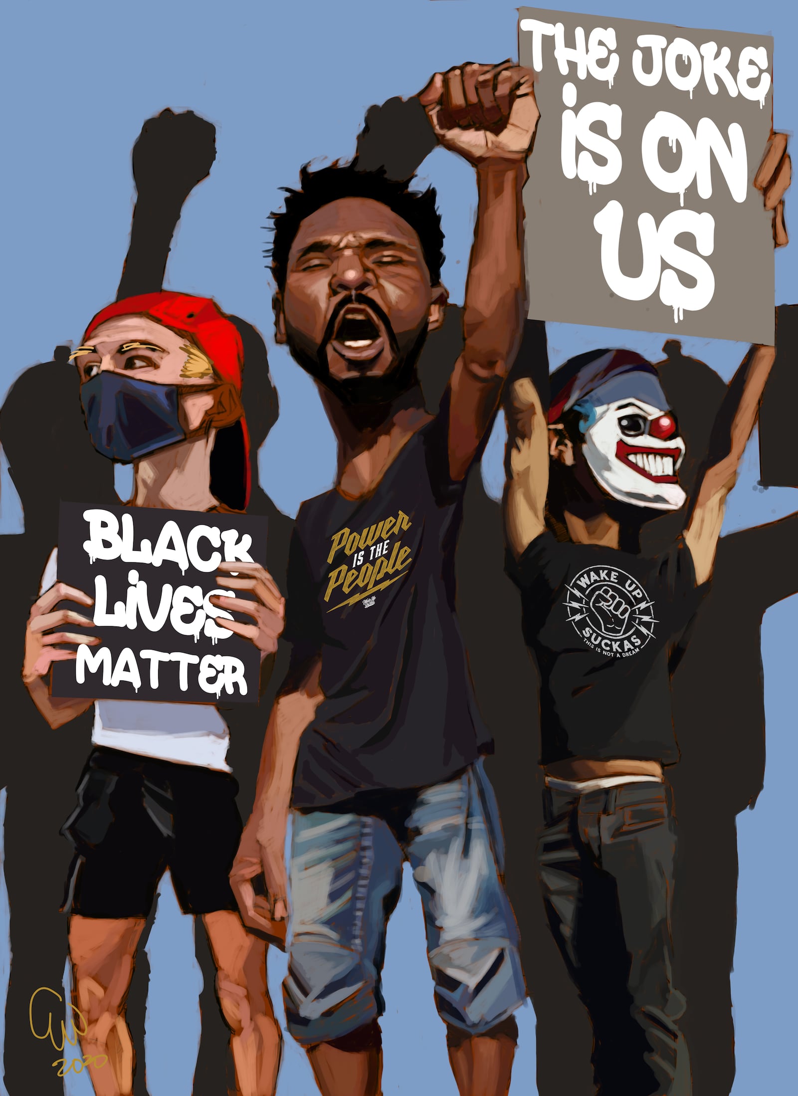 Evan William’s digital illustration titled “Stand,” is part of the "Black Life as Subject Matter II'' exhibit at the Springfield Museum of Art. CONTRIBUTED